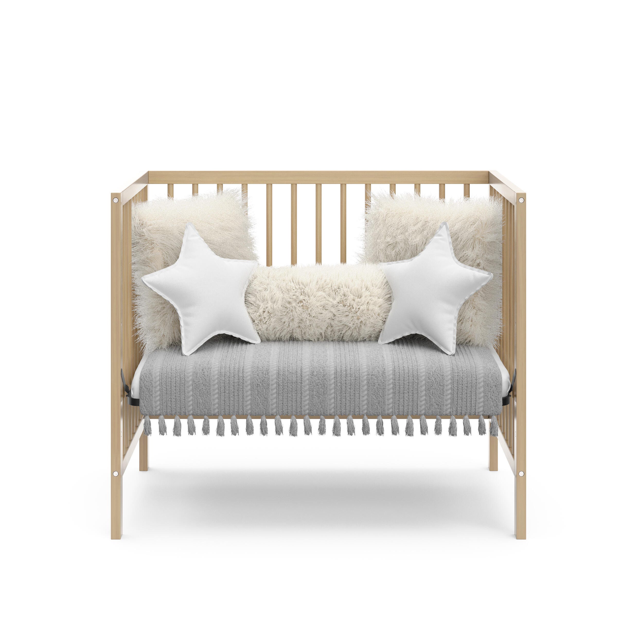 Graco Teddi 4-in-1 Convertible Mini Crib, Driftwood, large