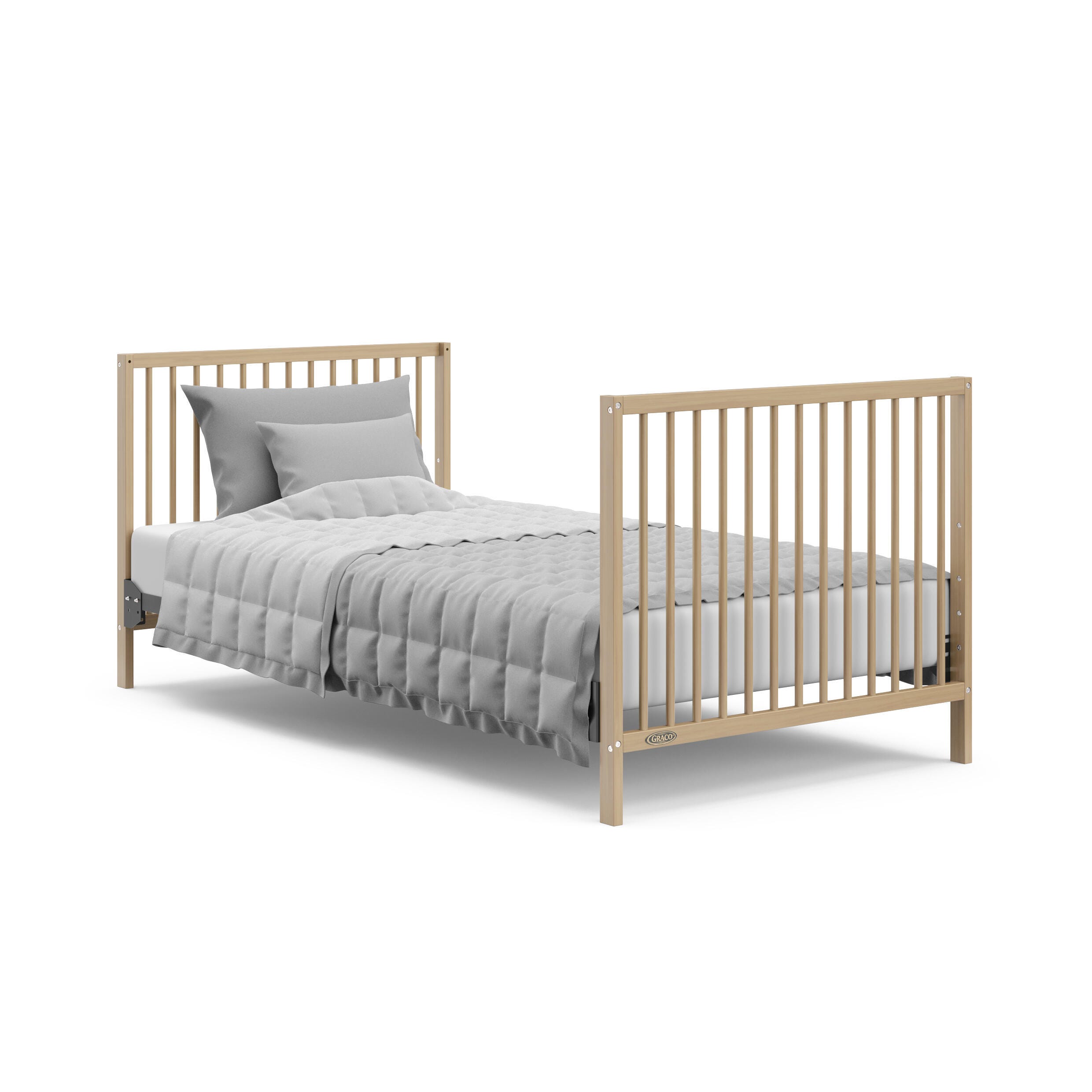 Graco Teddi 4-in-1 Convertible Mini Crib, Driftwood, large