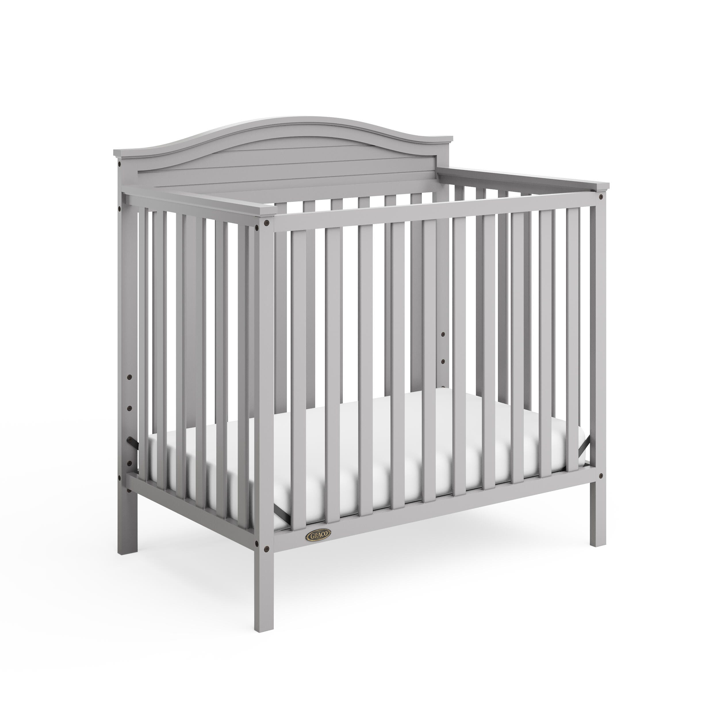 Graco Stella 4-in-1 Convertible Mini Crib, Pebble Gray, large
