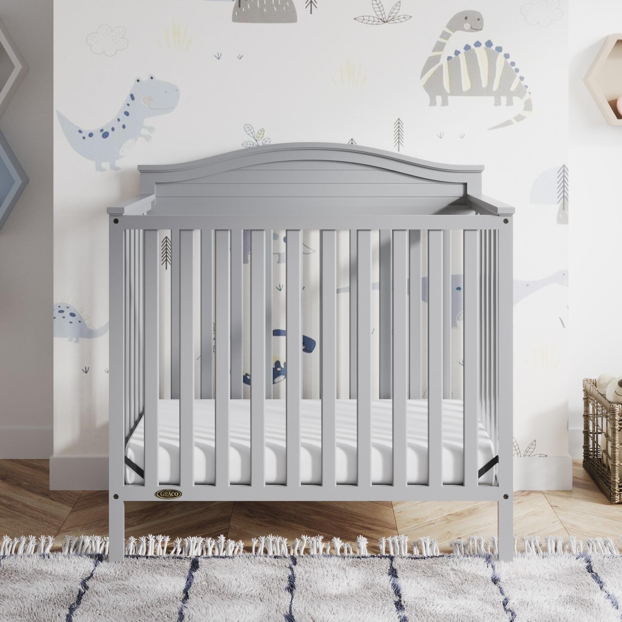 Graco Stella 4-in-1 Convertible Mini Crib, Pebble Gray, large