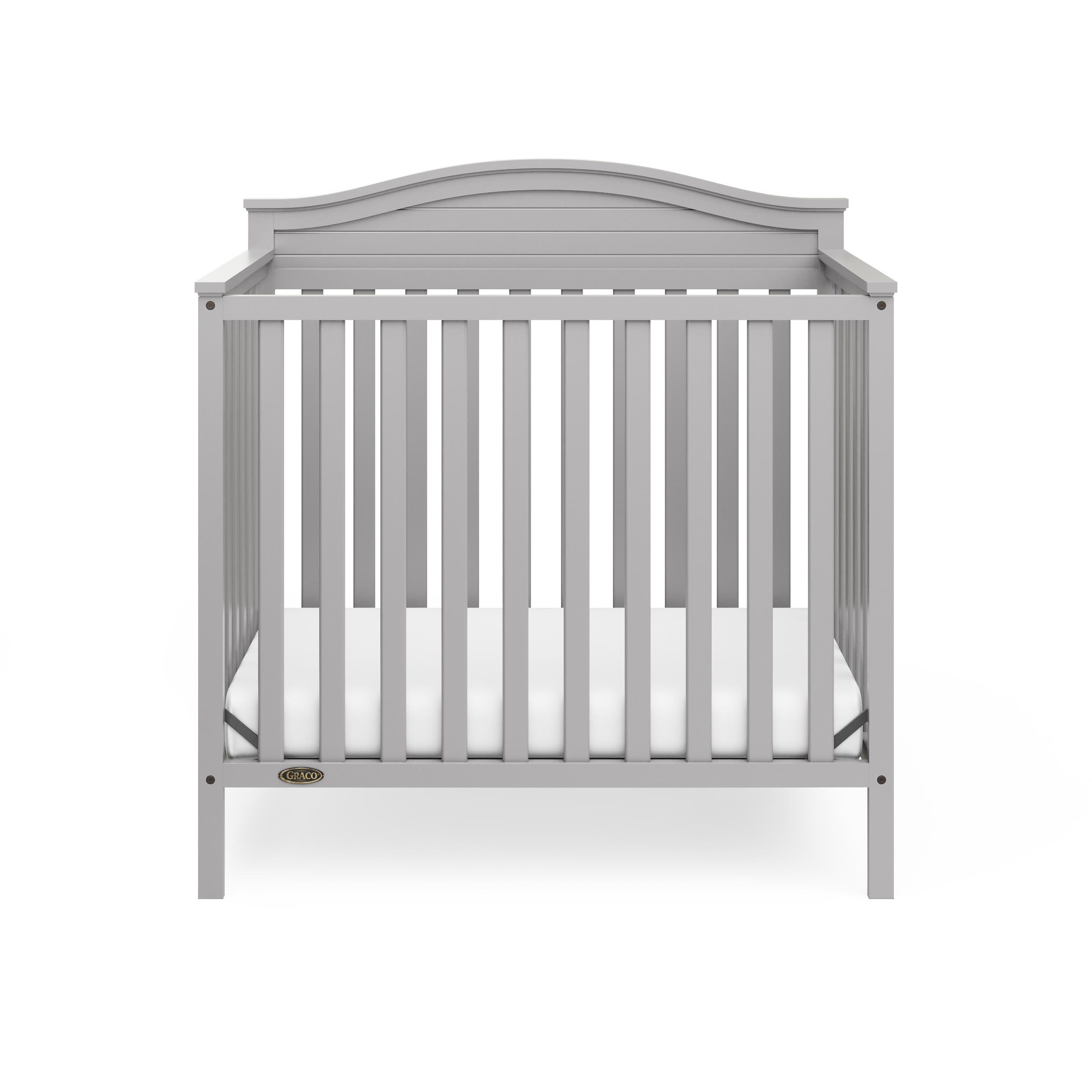 Graco Stella 4-in-1 Convertible Mini Crib, Pebble Gray, large
