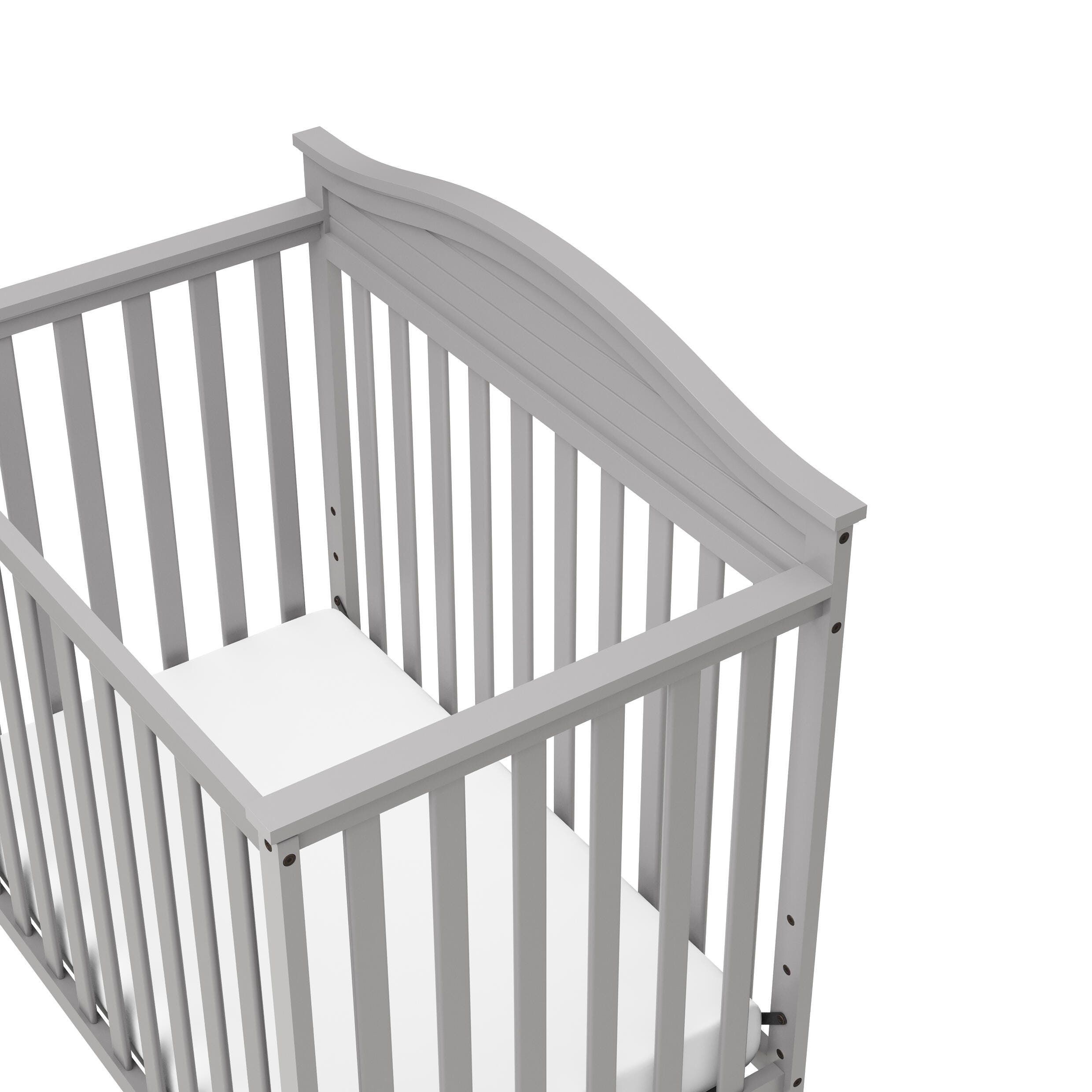 Graco Stella 4-in-1 Convertible Mini Crib, Pebble Gray, large