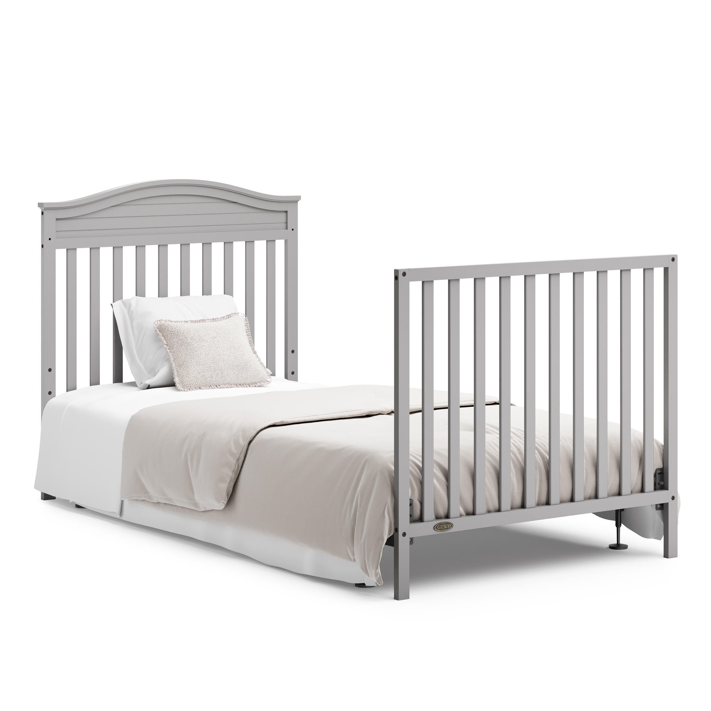 Graco Stella 4-in-1 Convertible Mini Crib, Pebble Gray, large