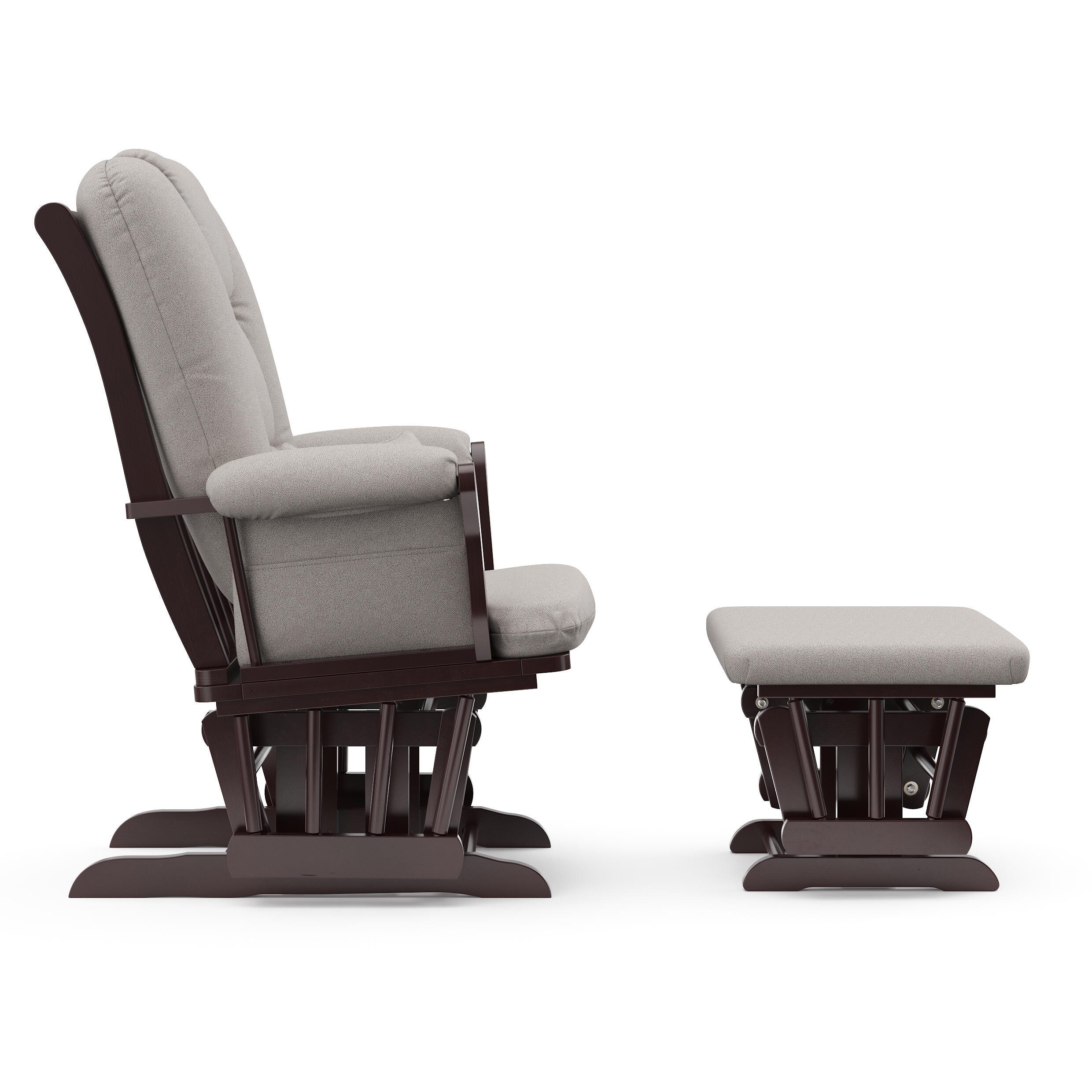 Storkcraft Tuscany Glider and Ottoman, Espresso/Taupe Swirl, large