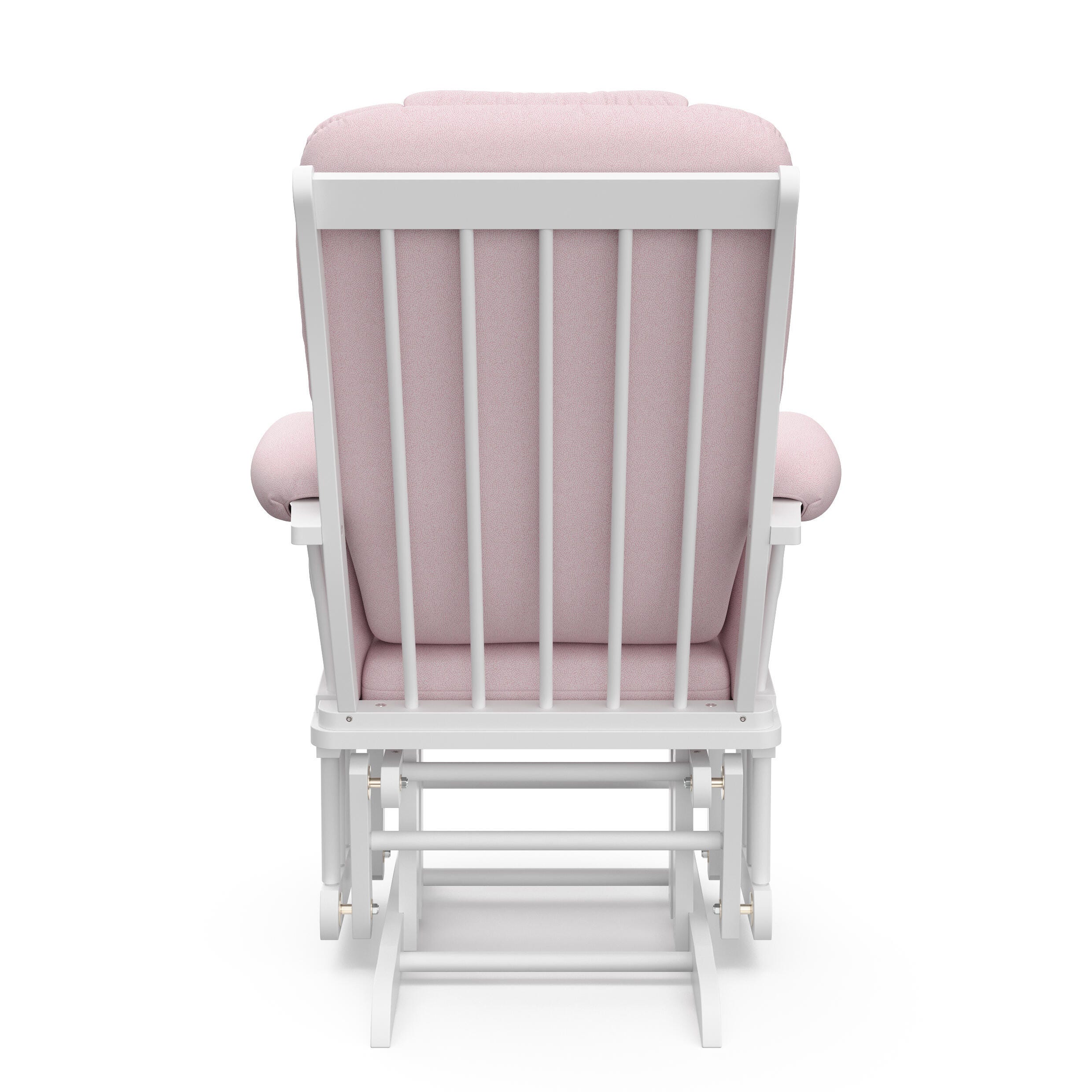 Storkcraft Tuscany Glider and Ottoman, White/Pink Swirl, large