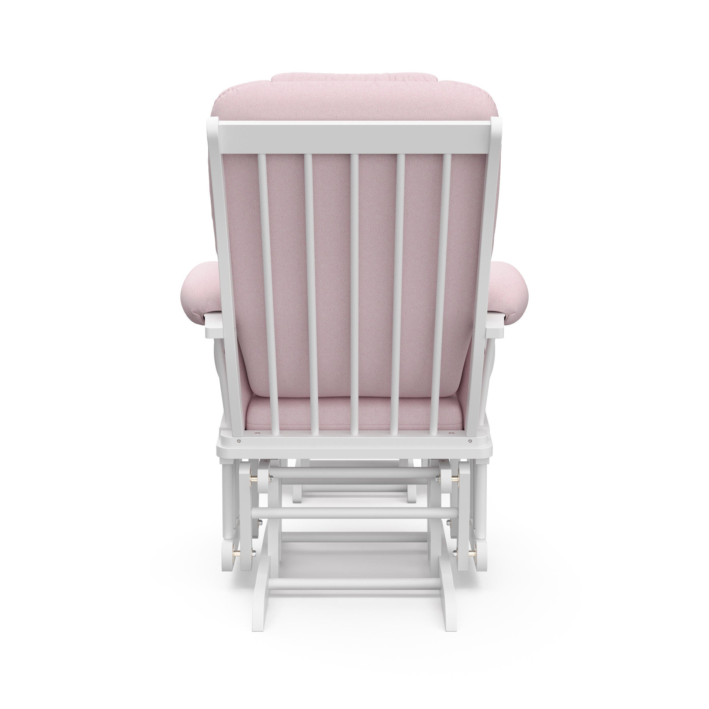 Storkcraft Tuscany Glider and Ottoman, White/Pink Swirl, large