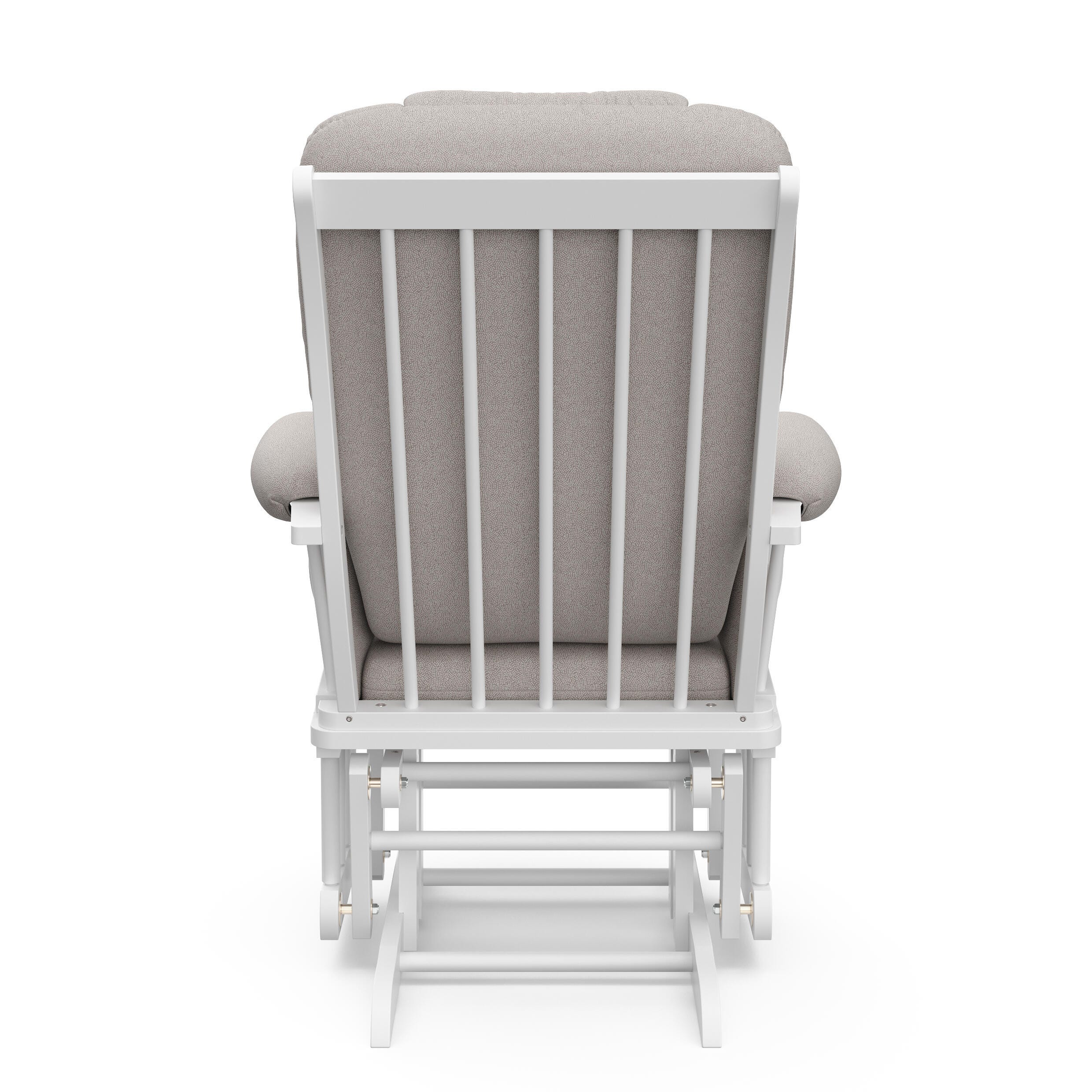 Storkcraft Tuscany Glider and Ottoman, White/Taupe Swirl, large