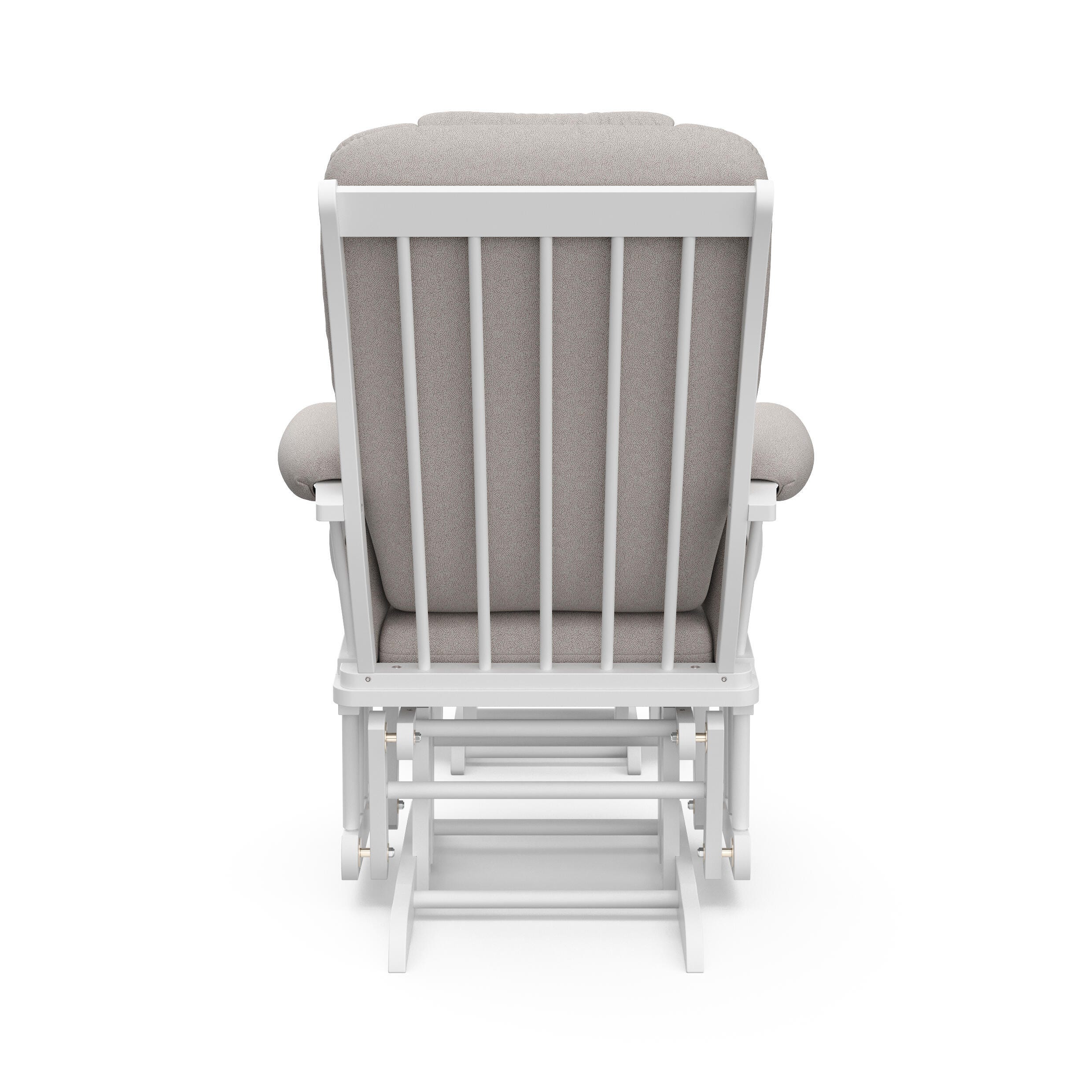 Storkcraft Tuscany Glider and Ottoman, White/Taupe Swirl, large