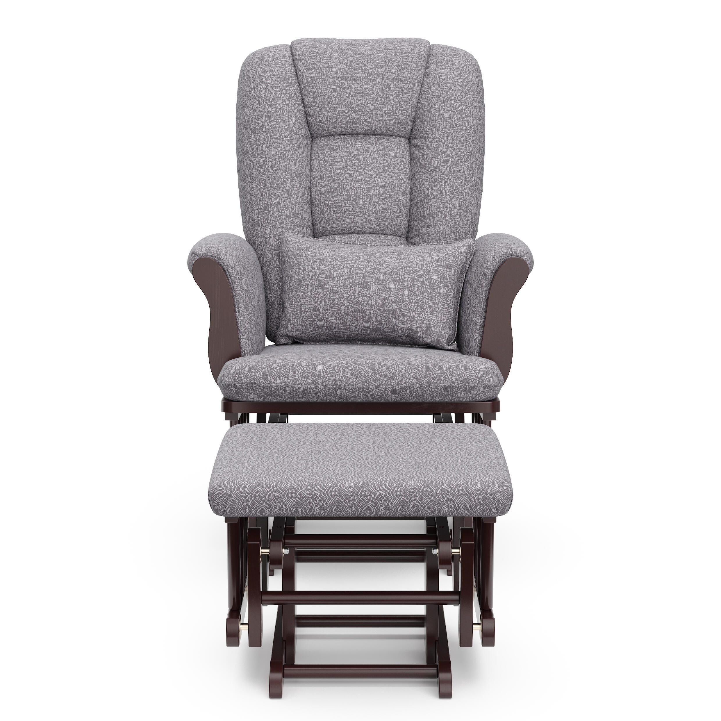 Storkcraft Tuscany Glider and Ottoman, Espresso/Gray Swirl, large