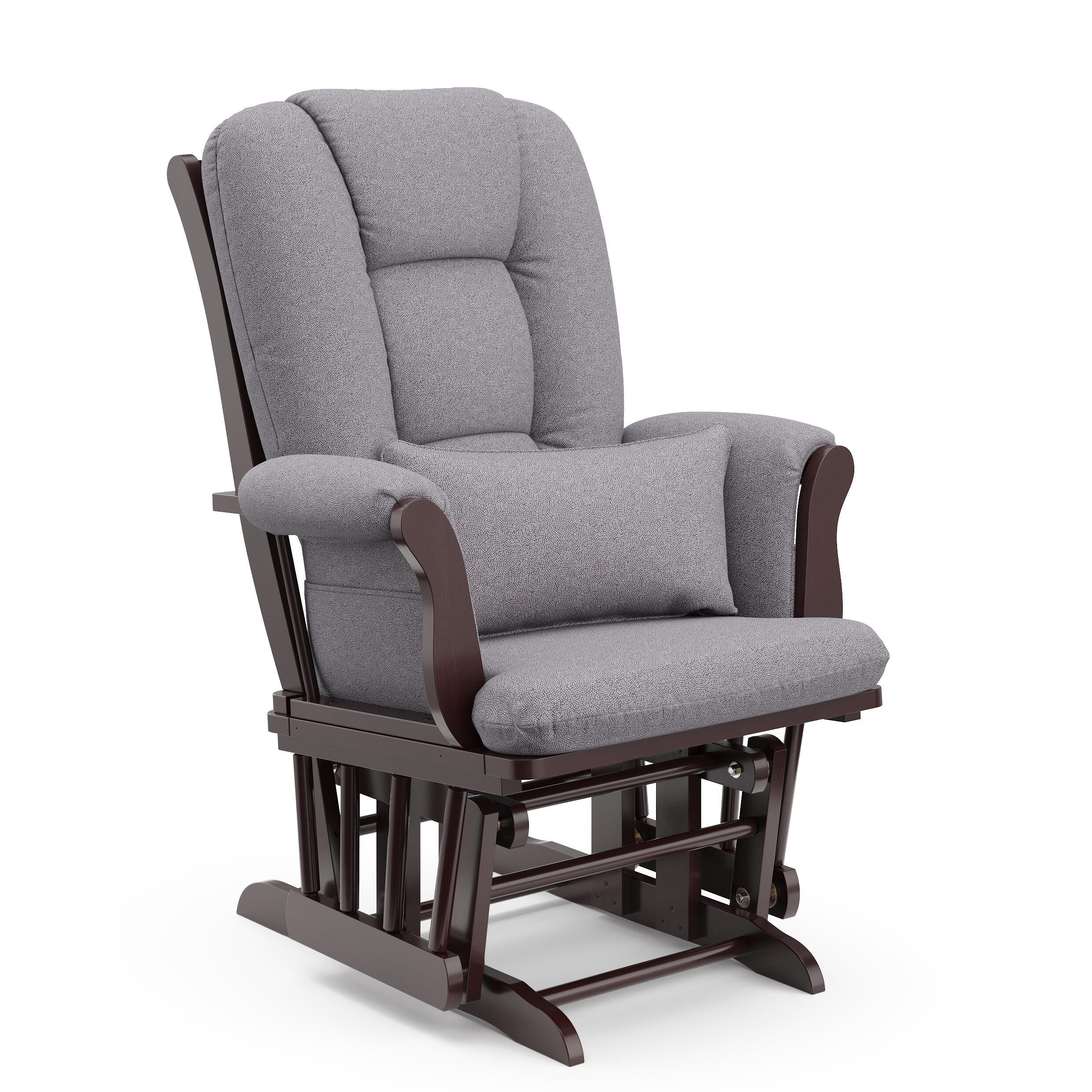 Storkcraft Tuscany Glider and Ottoman, Espresso/Gray Swirl, large