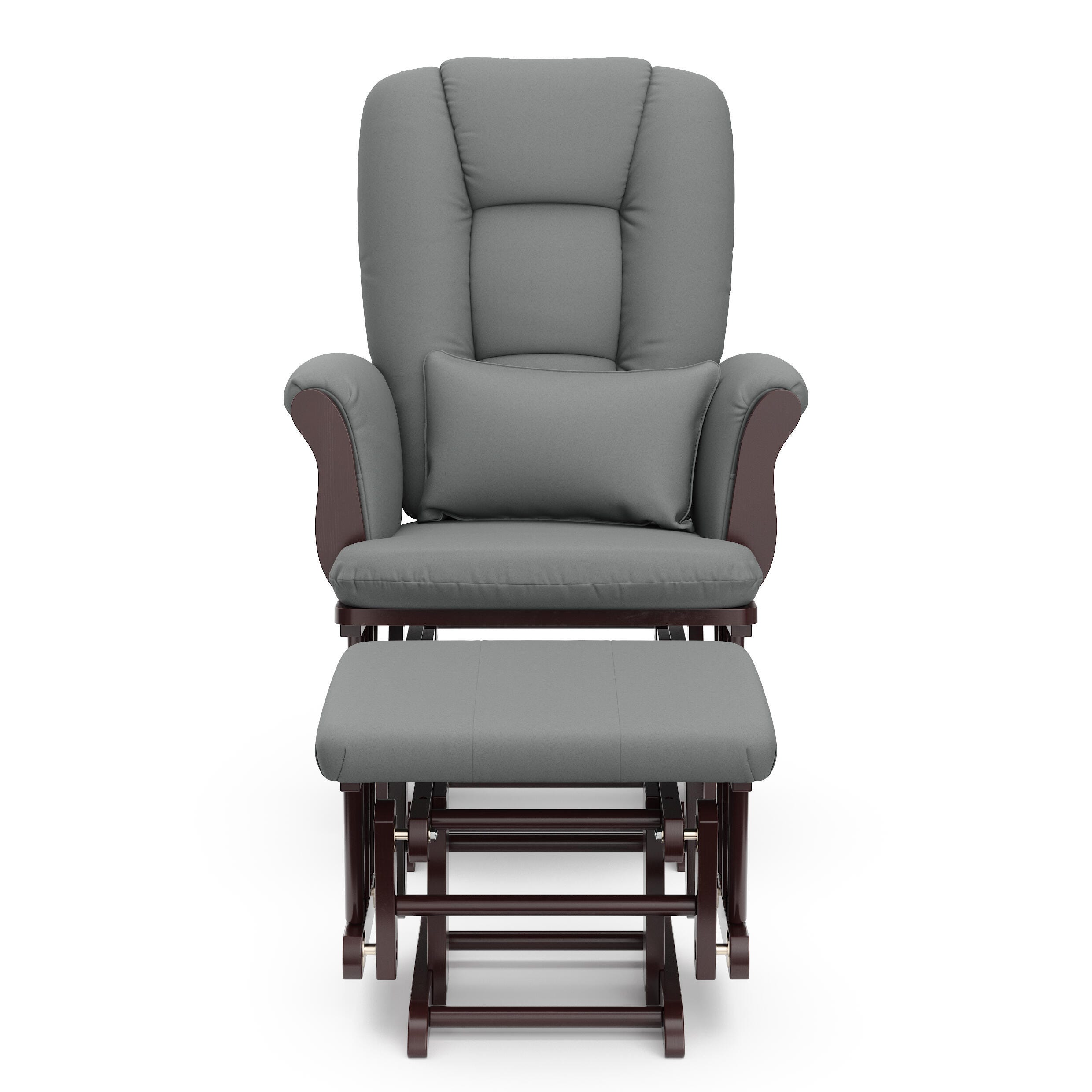 Storkcraft Tuscany Glider and Ottoman, Espresso/Gray, large
