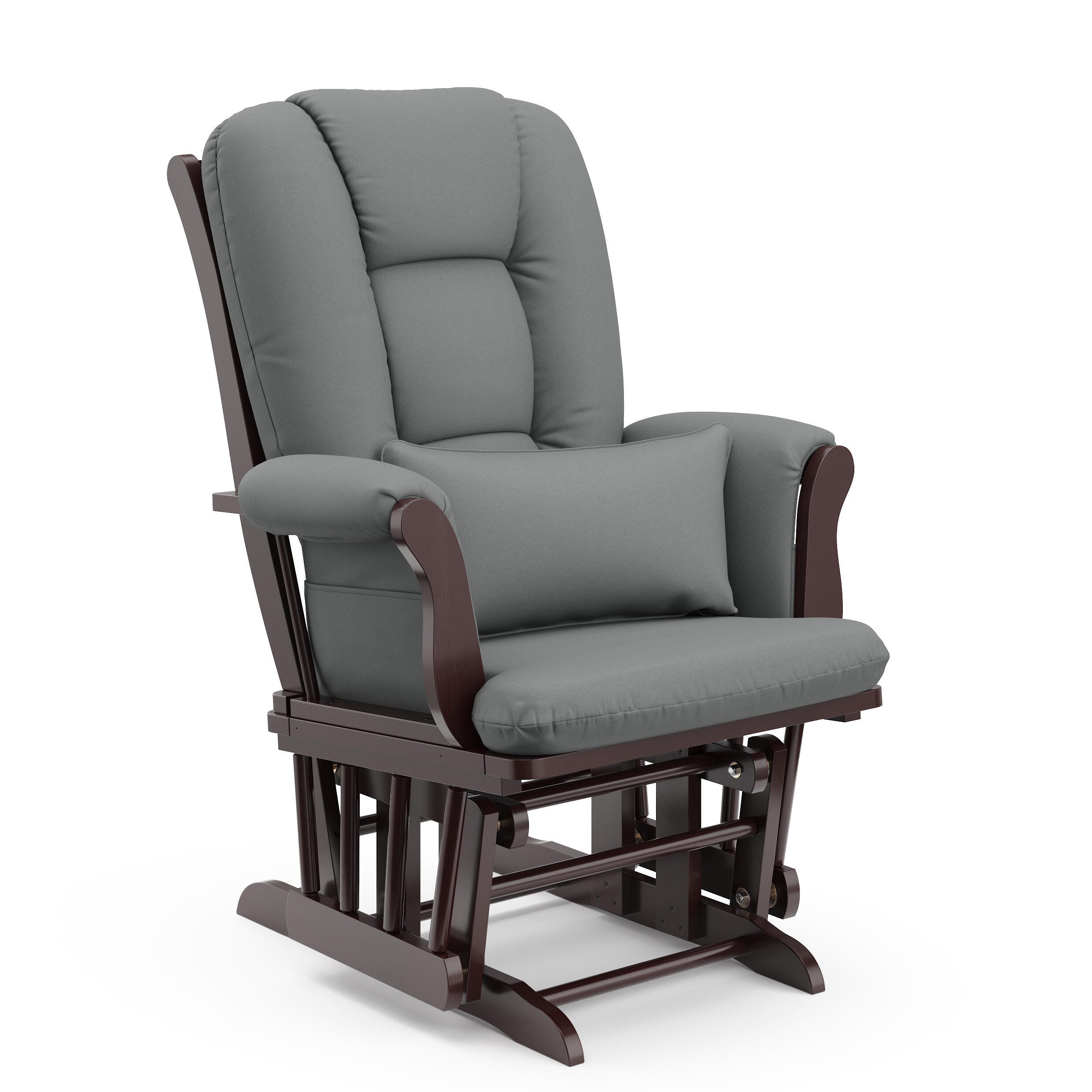 Storkcraft Tuscany Glider and Ottoman, Espresso/Gray, large