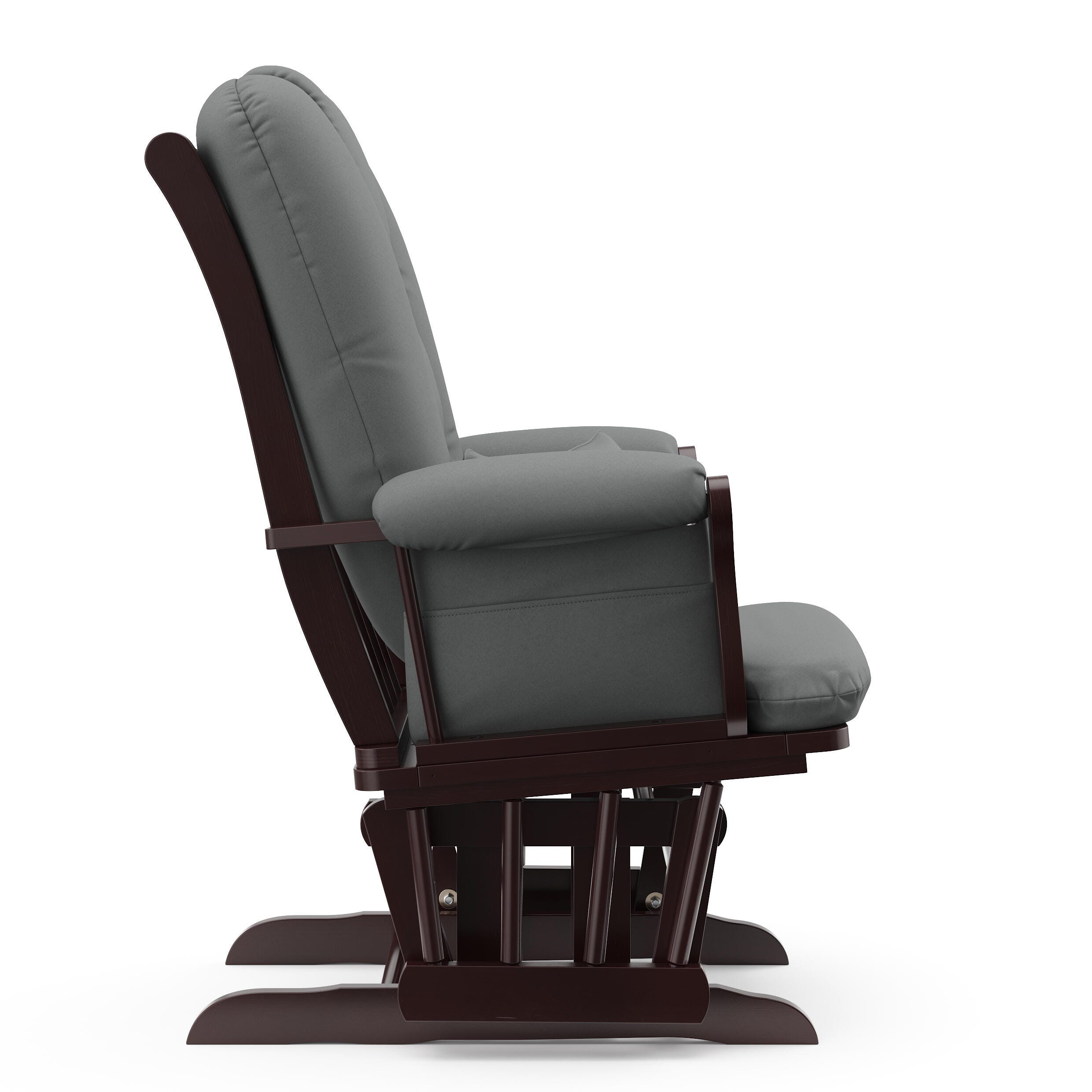 Storkcraft Tuscany Glider and Ottoman, Espresso/Gray, large