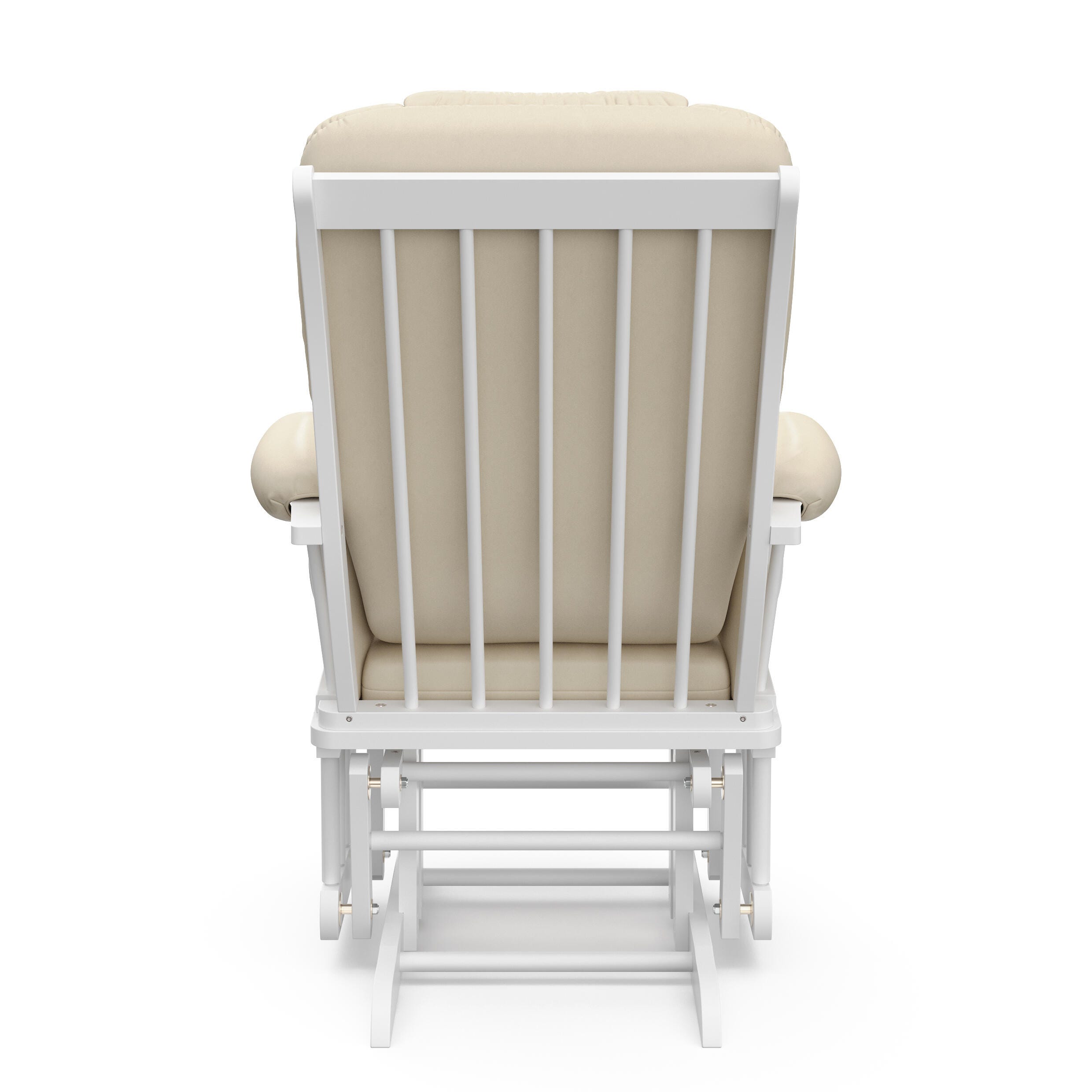 Storkcraft Tuscany Glider and Ottoman, White/Beige, large