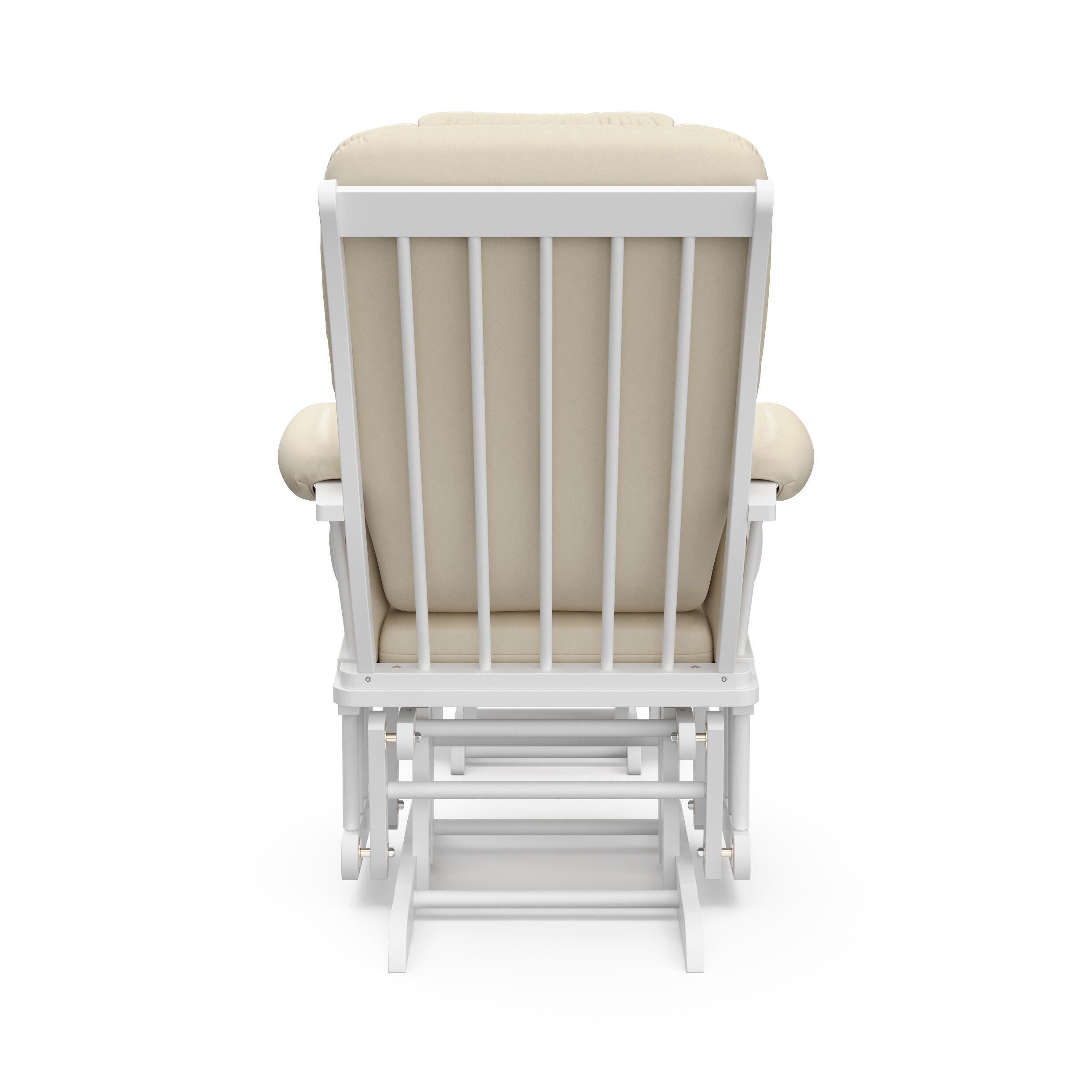 Storkcraft Tuscany Glider and Ottoman, White/Beige, large