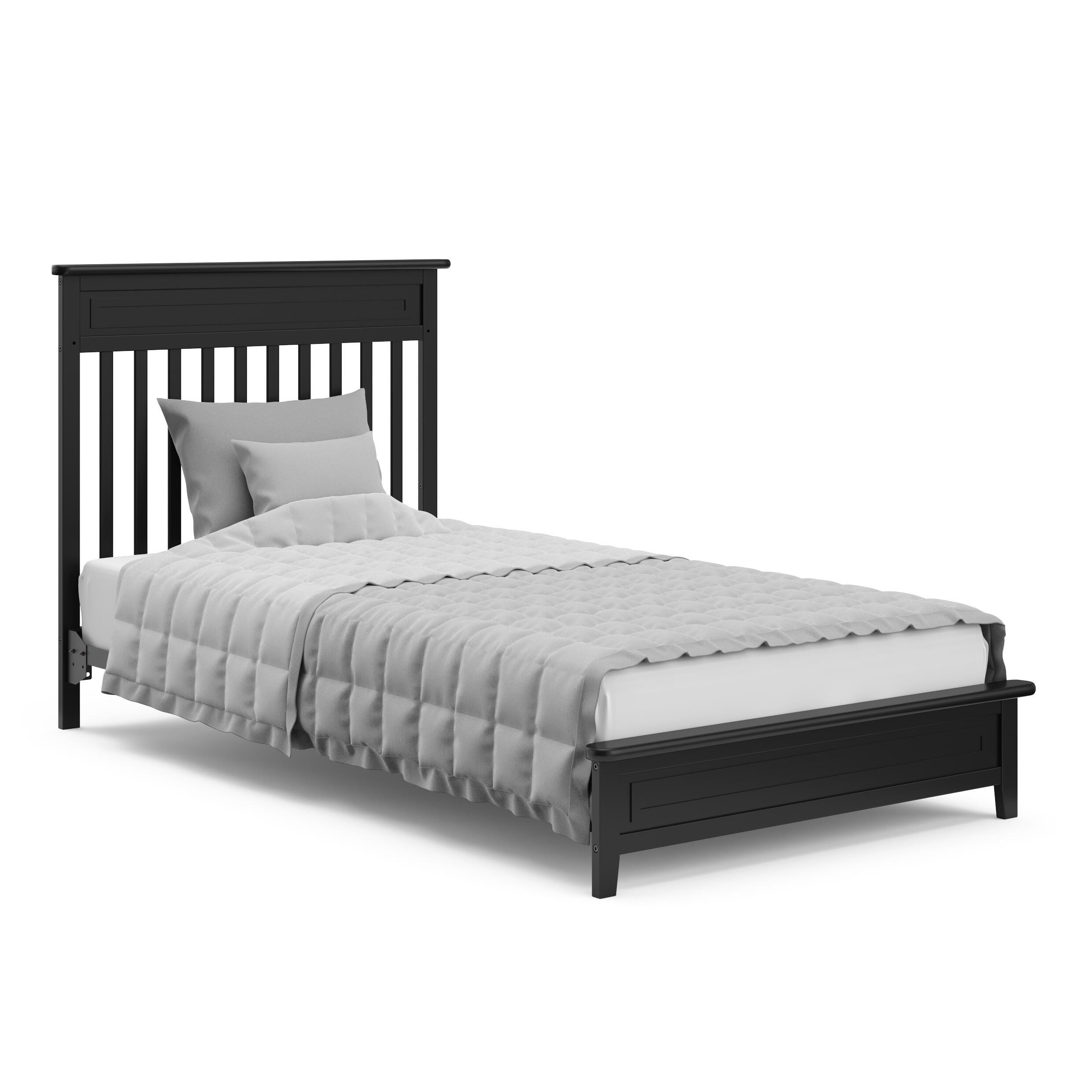 Storkcraft Petal 4-in-1 Convertible Mini Crib, Black, large