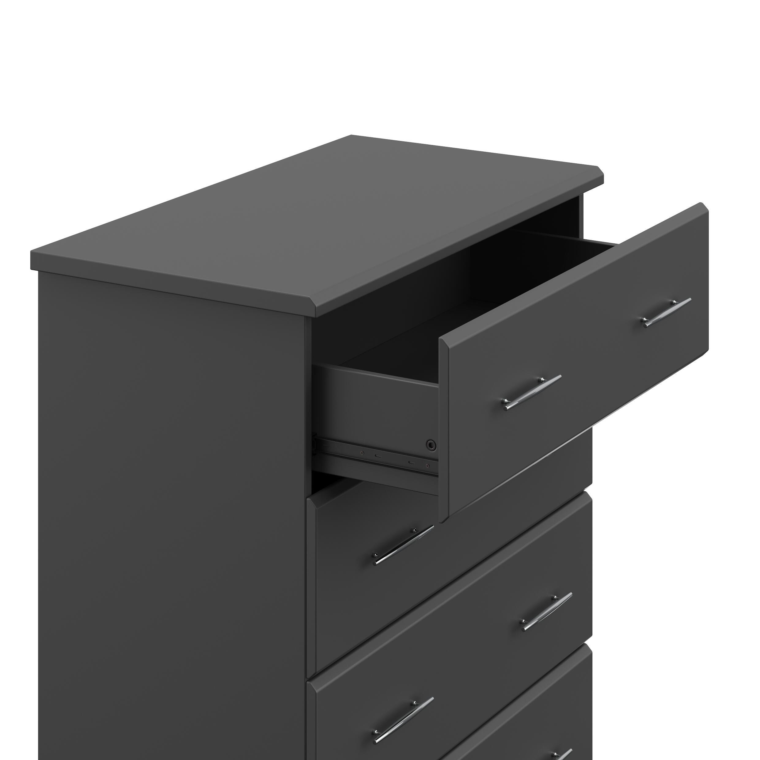 Storkcraft Brookside 4 Drawer Dresser, Gray, large