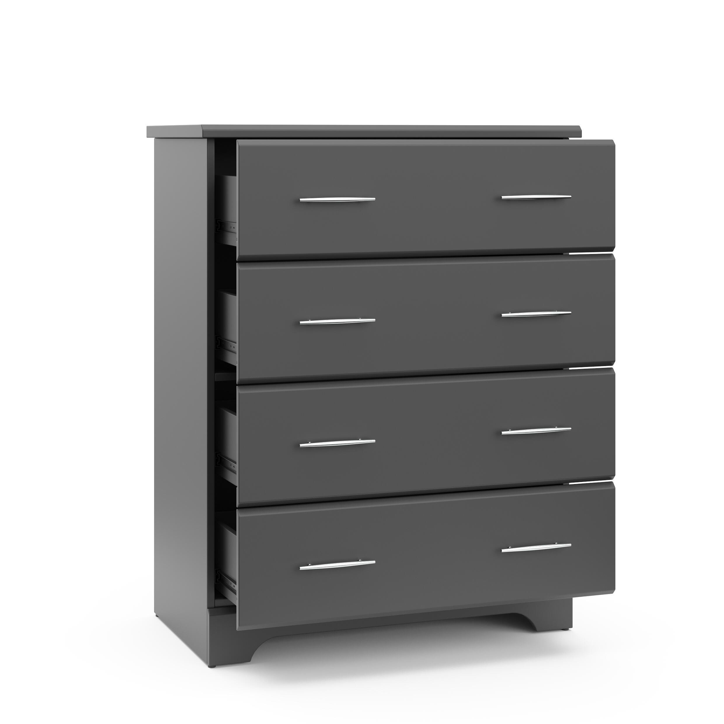 Storkcraft Brookside 4 Drawer Dresser, Gray, large