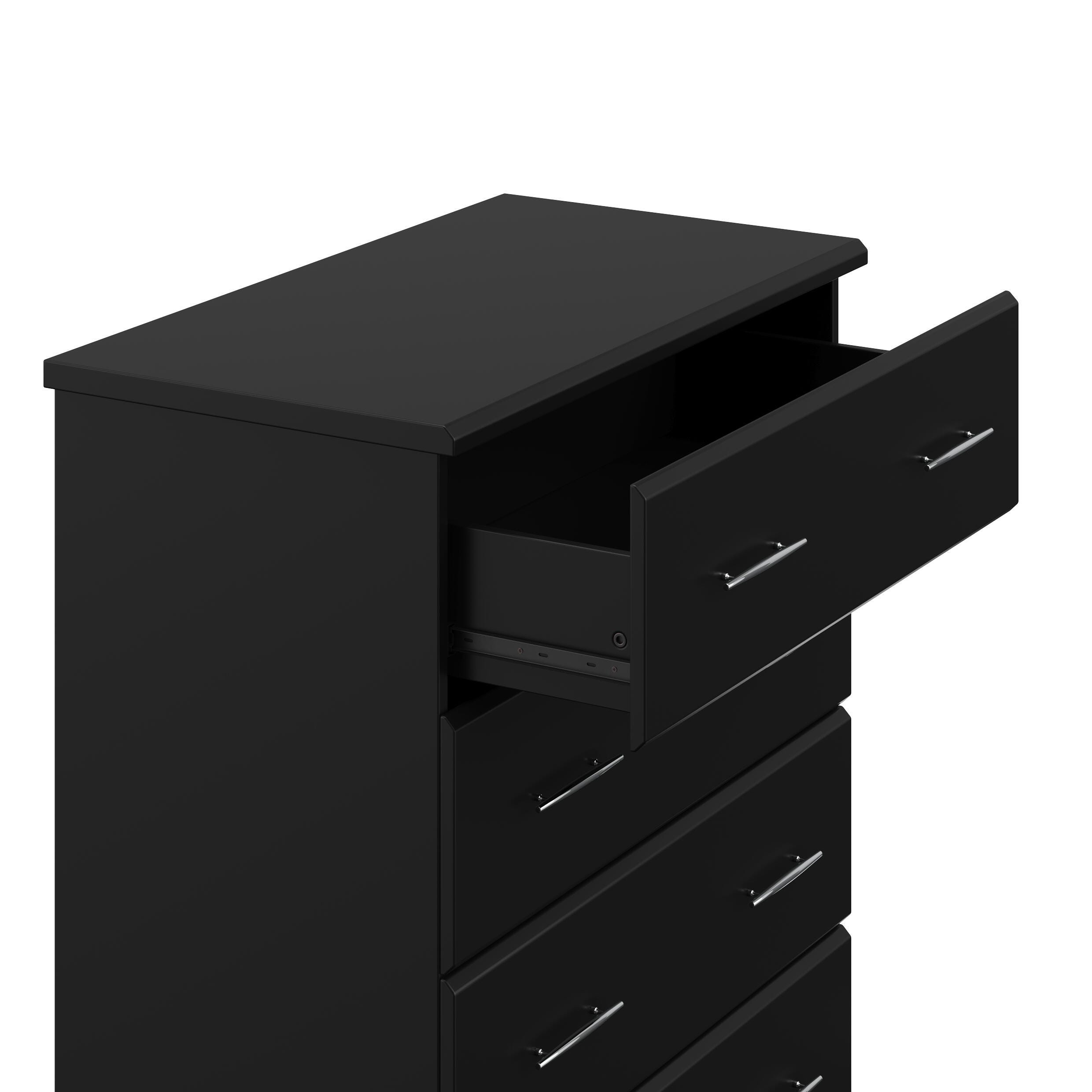 Storkcraft Brookside 4 Drawer Dresser, Black, large
