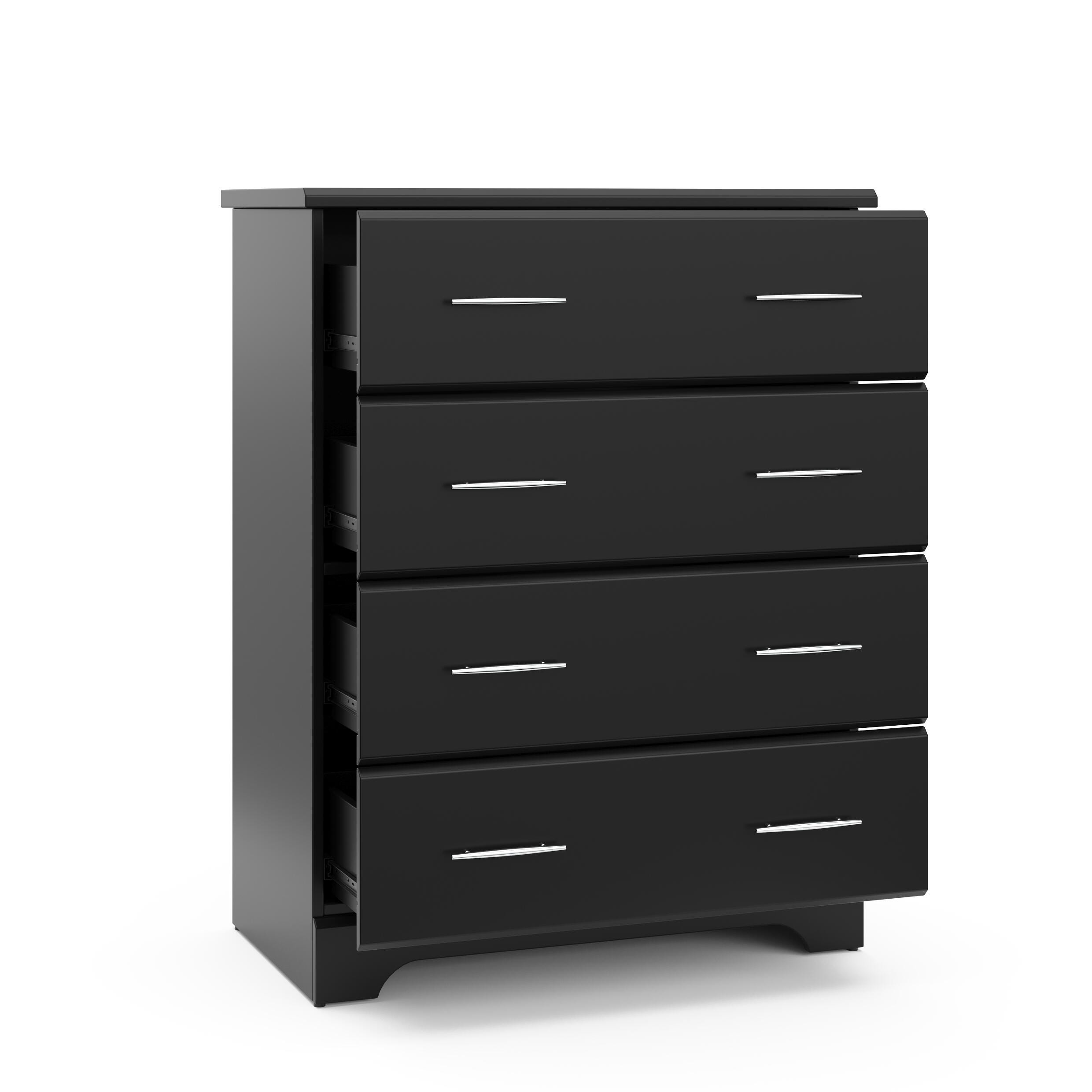 Storkcraft Brookside 4 Drawer Dresser, Black, large