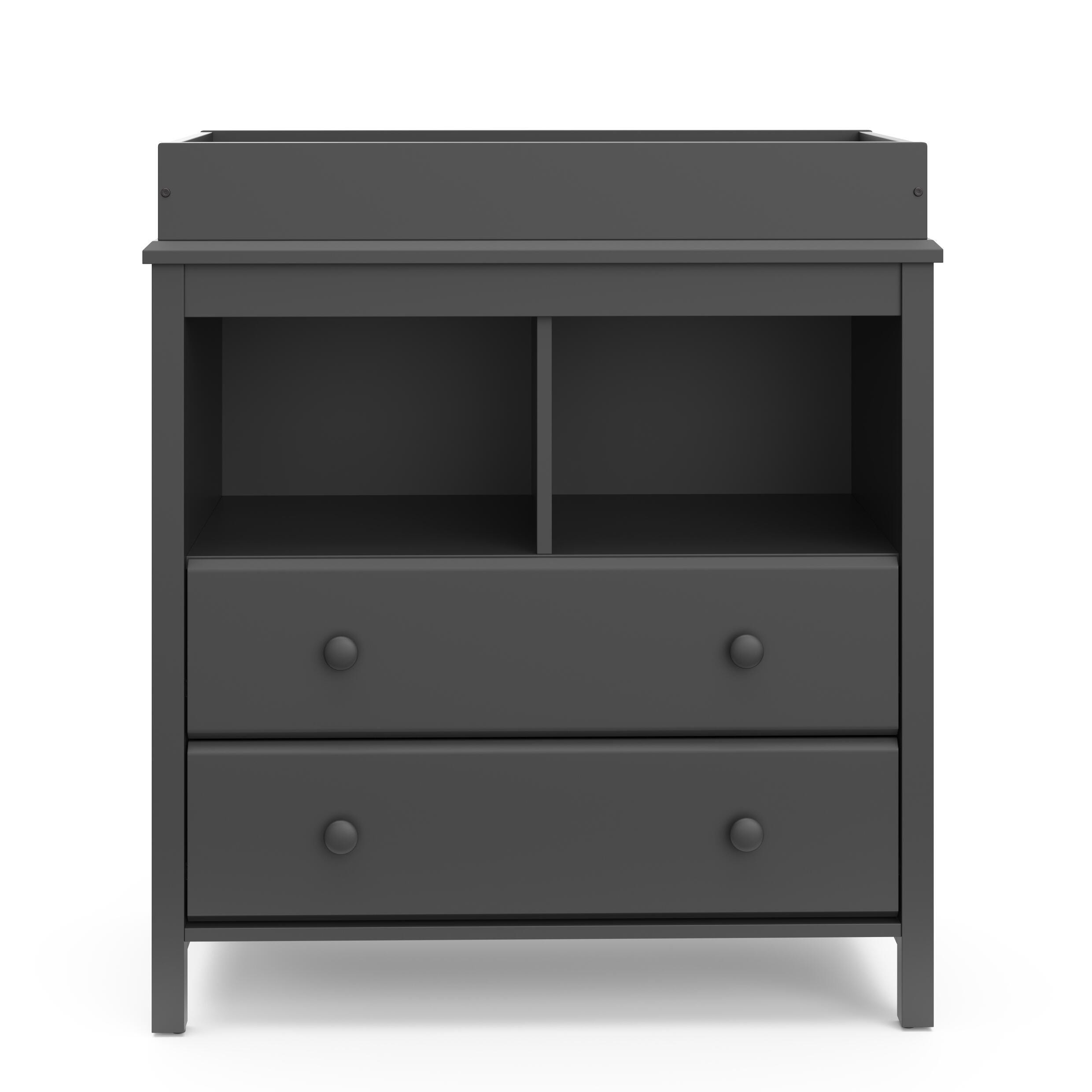 Storkcraft Alpine 2-Drawer Changing Chest, Gray, large