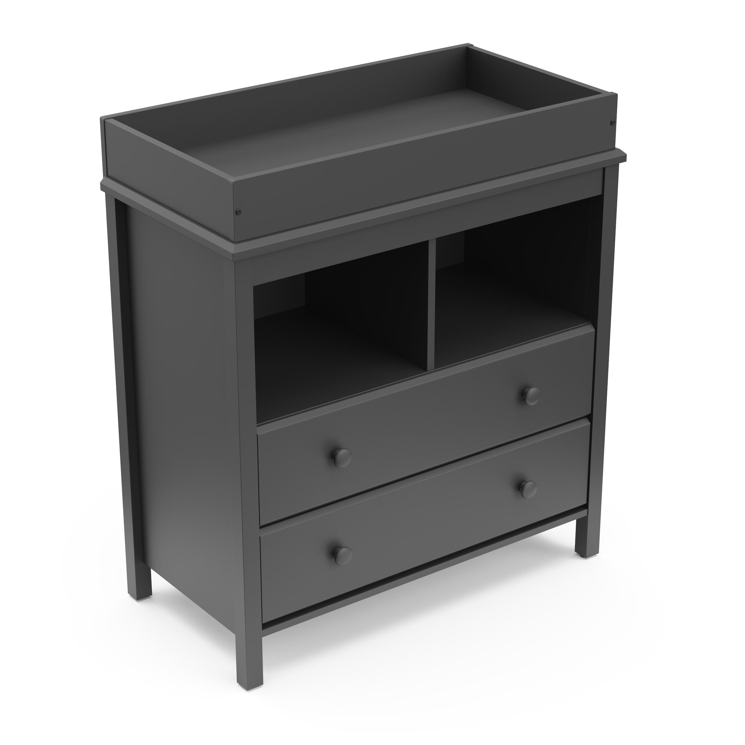 Storkcraft Alpine 2-Drawer Changing Chest, Gray, large