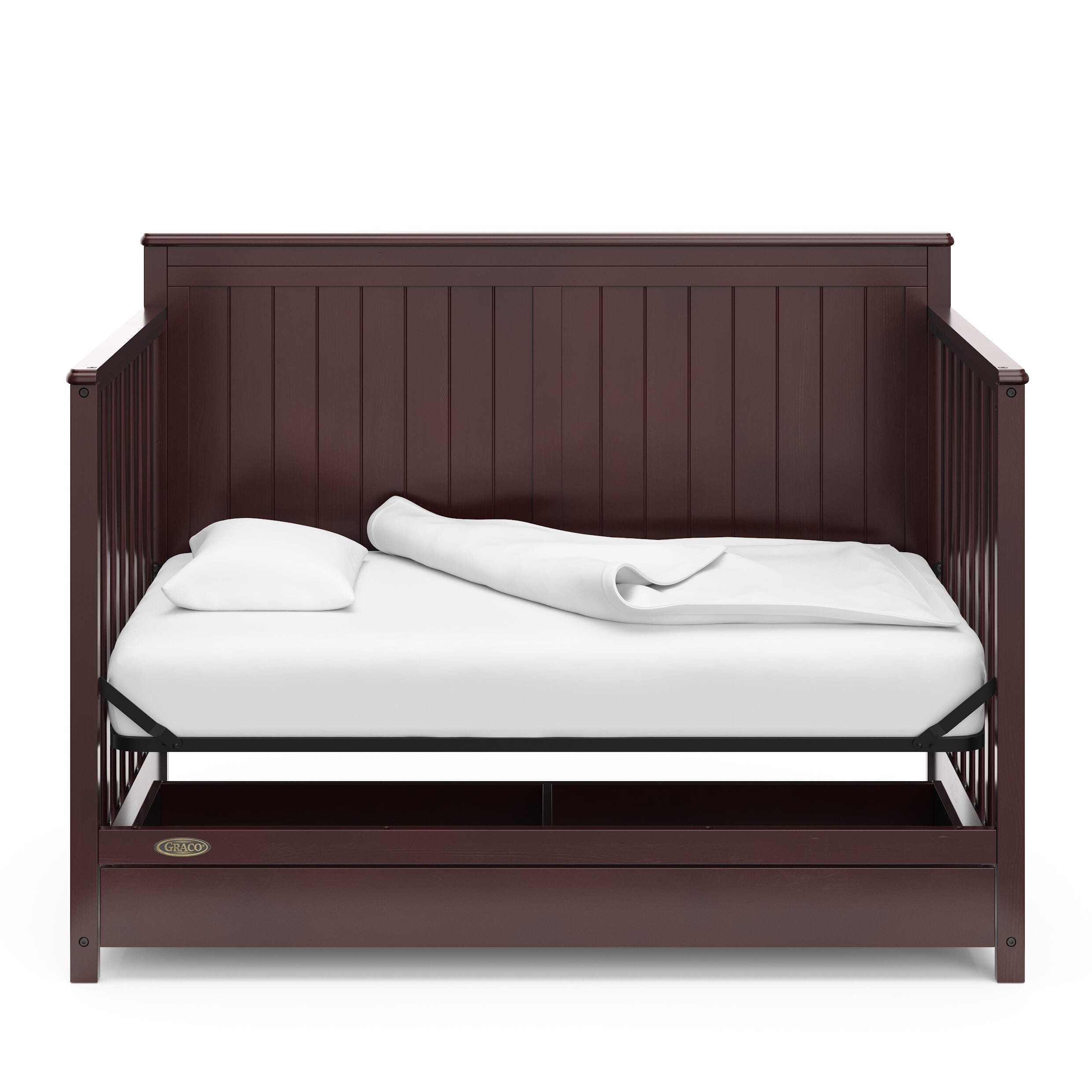 Graco Hadley 5-in-1 Convertible Crib with Drawer, Espresso, large