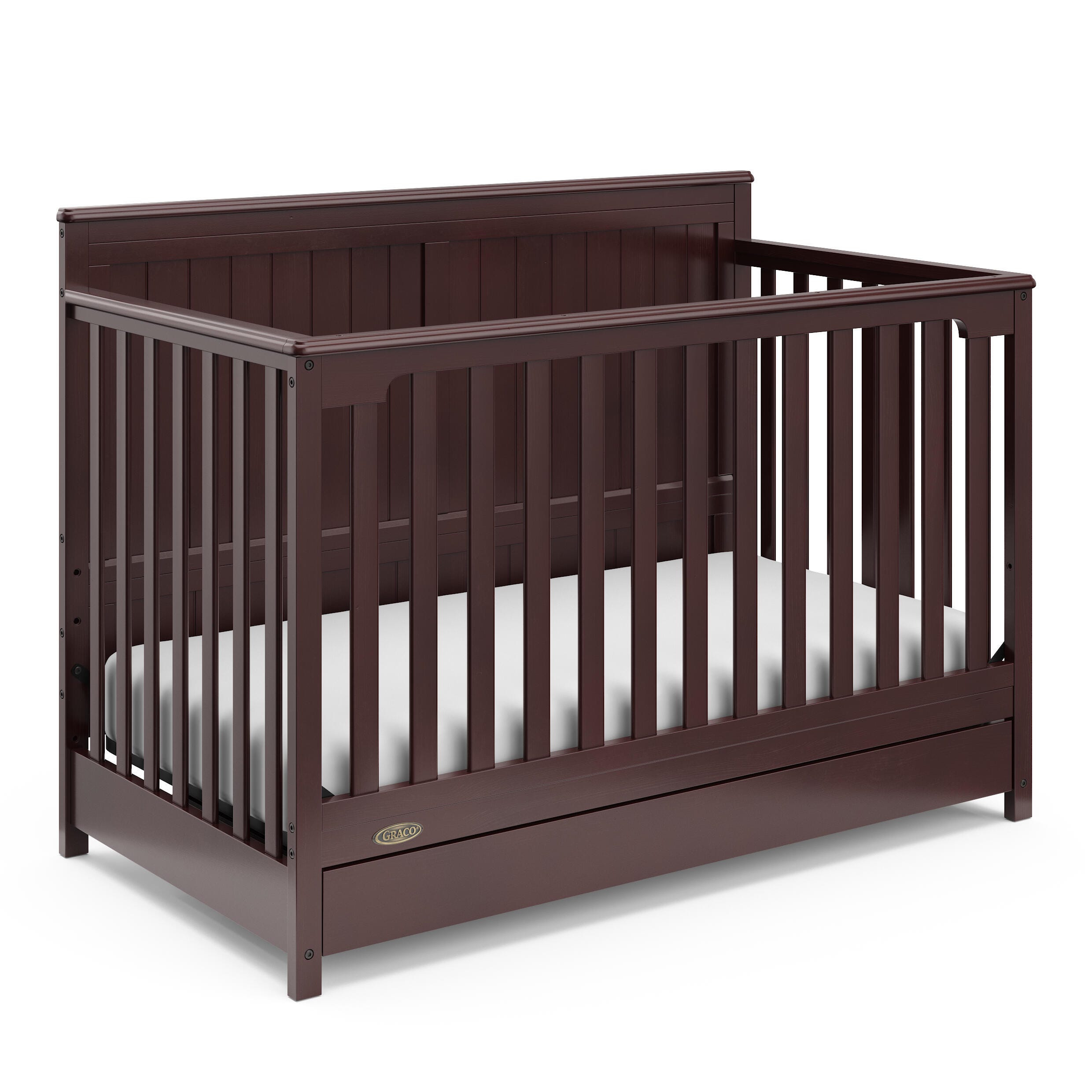Graco Hadley 5-in-1 Convertible Crib with Drawer, Espresso, large