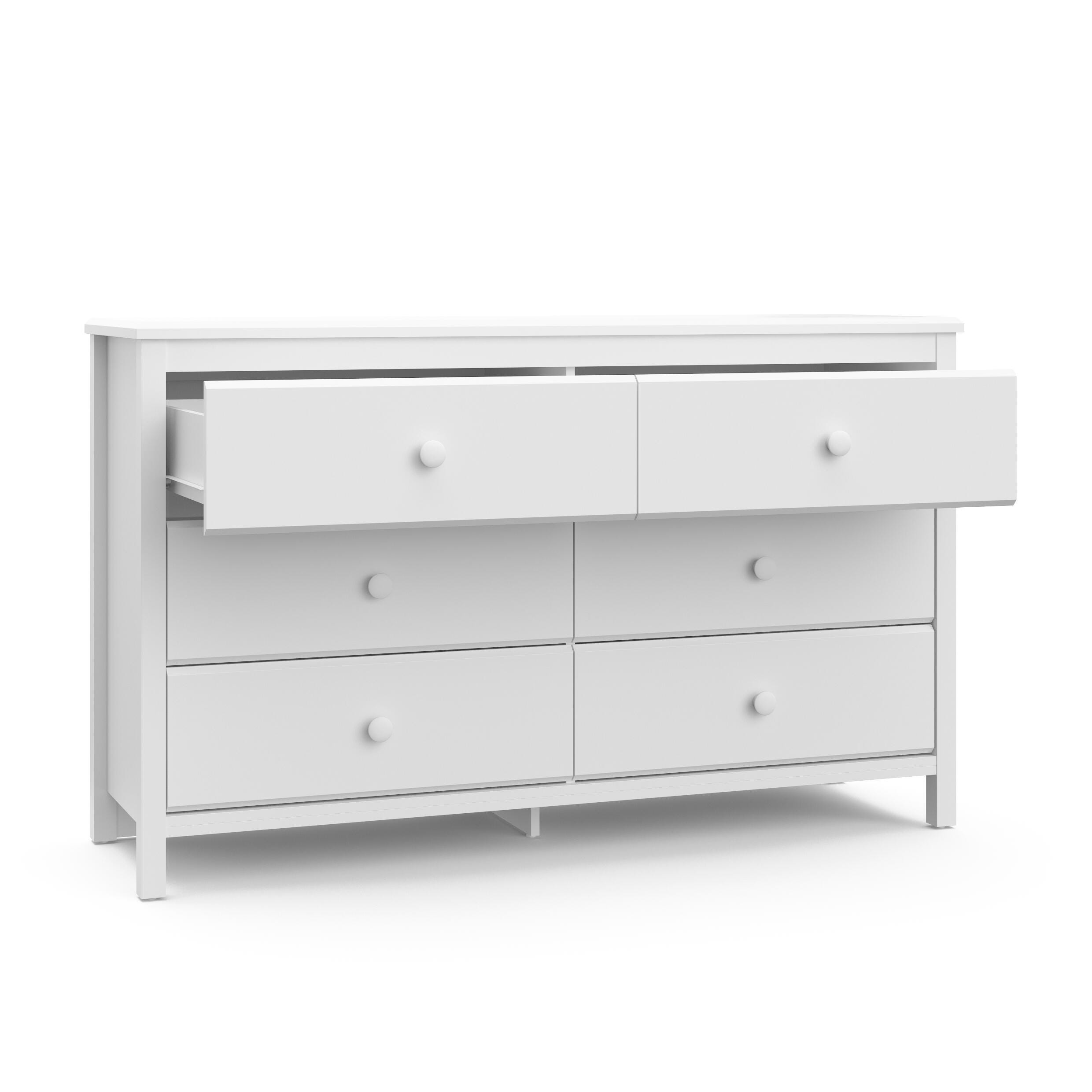 Storkcraft Alpine 6 Drawer Double Dresser, White, large