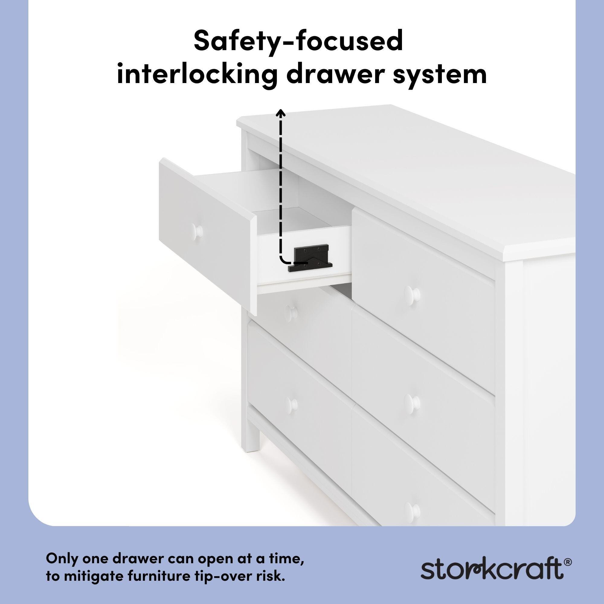 Storkcraft Alpine 6 Drawer Double Dresser | Ashley