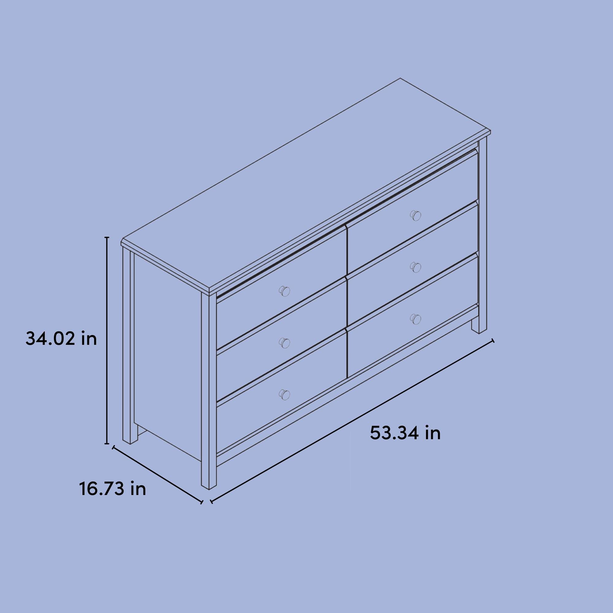 Storkcraft - Alpine 6-Drawer Double Dresser - White