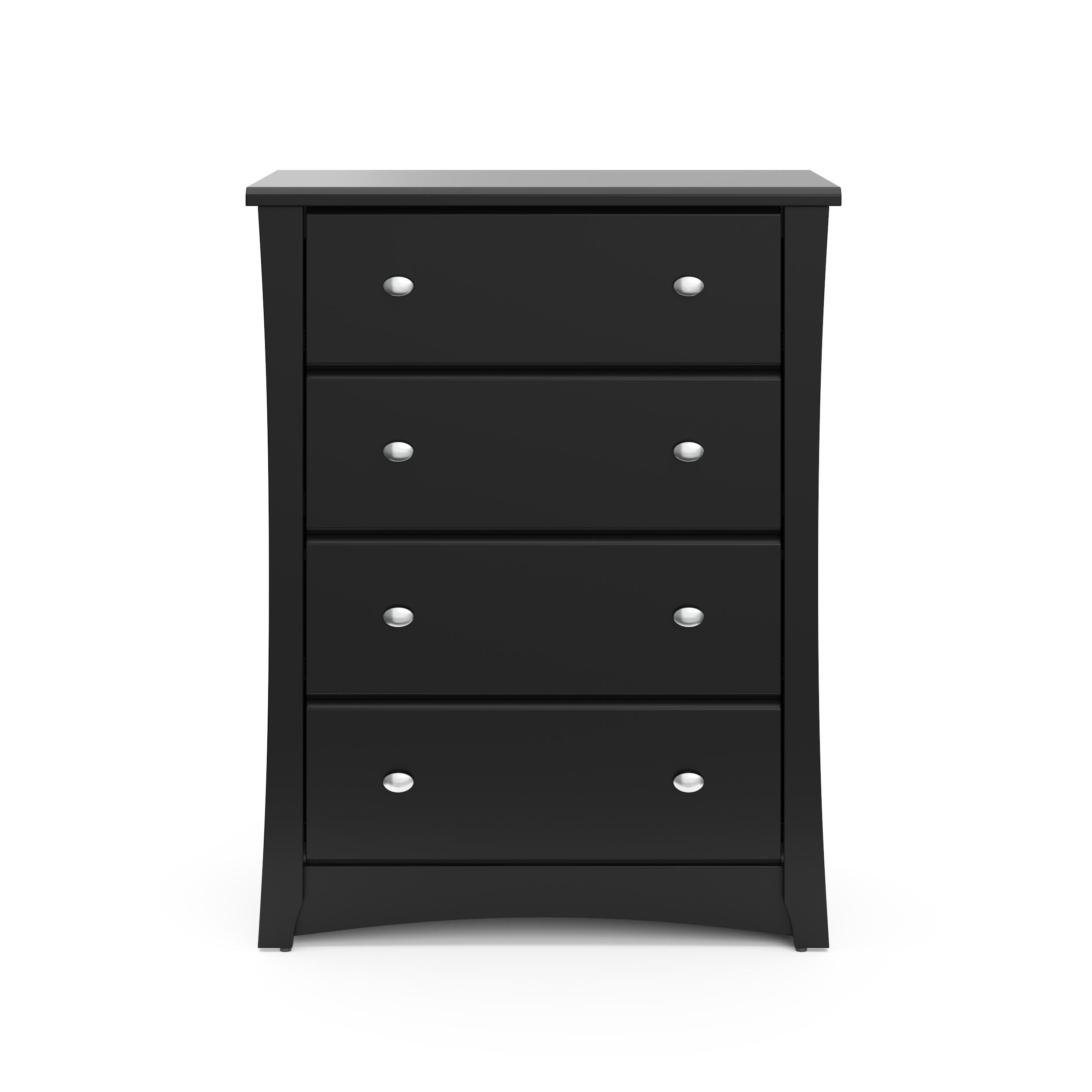 Storkcraft Crescent 4 Drawer Dresser, Black, large