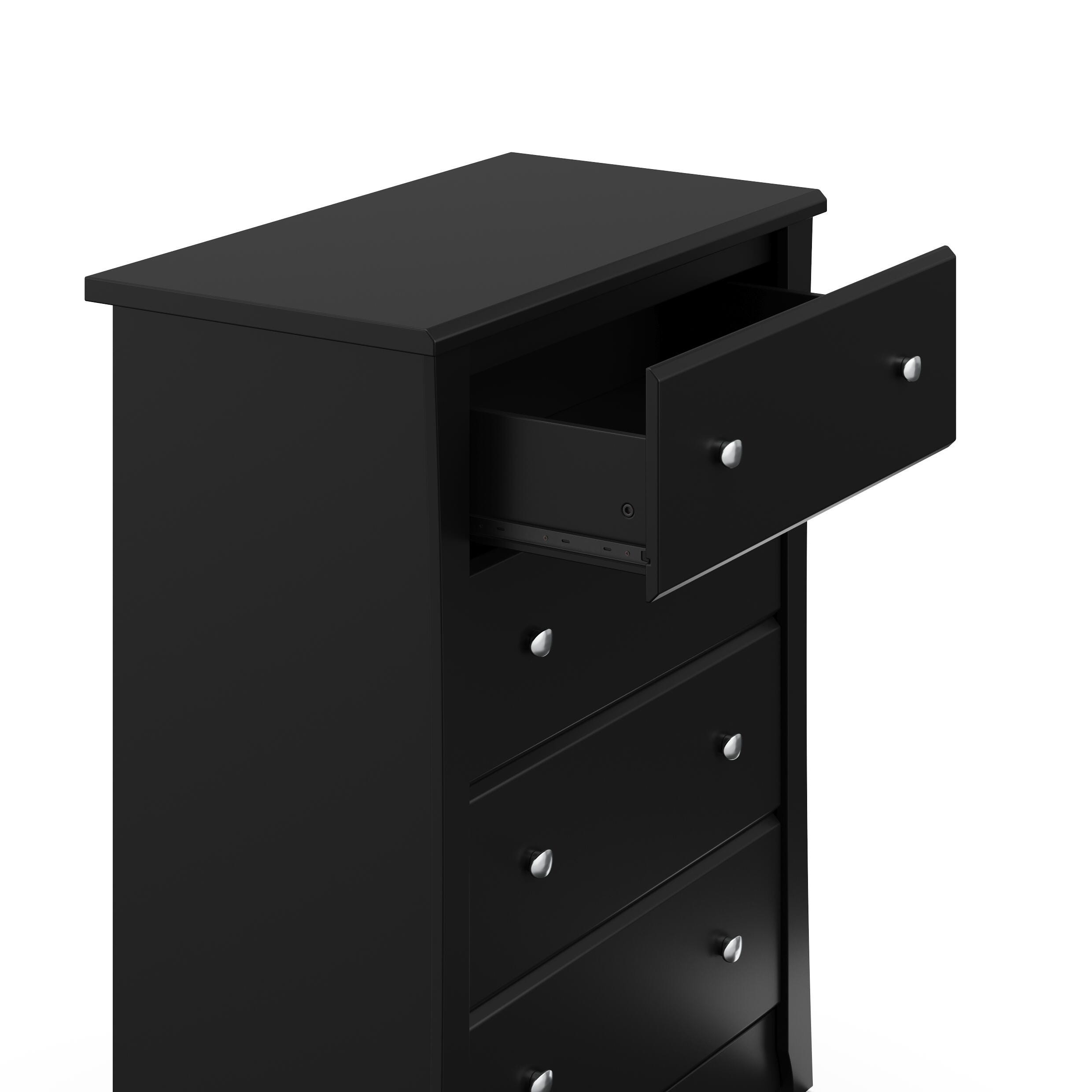 Storkcraft Crescent 4 Drawer Dresser, Black, large