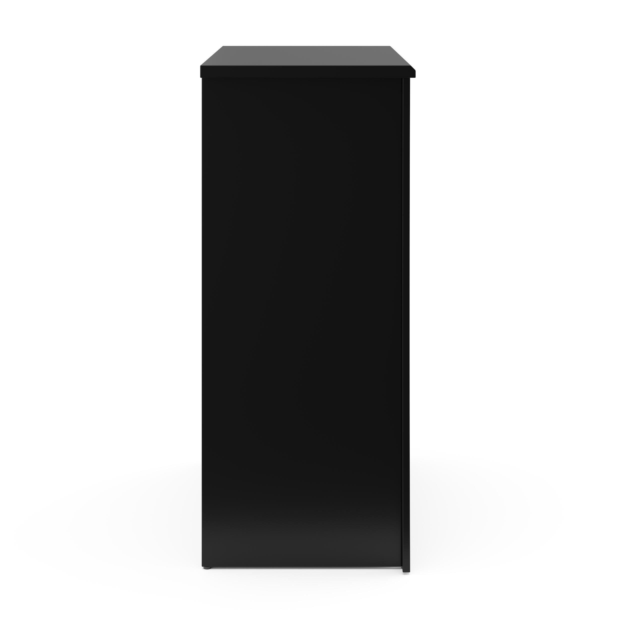 Storkcraft Crescent 4 Drawer Dresser, Black, large