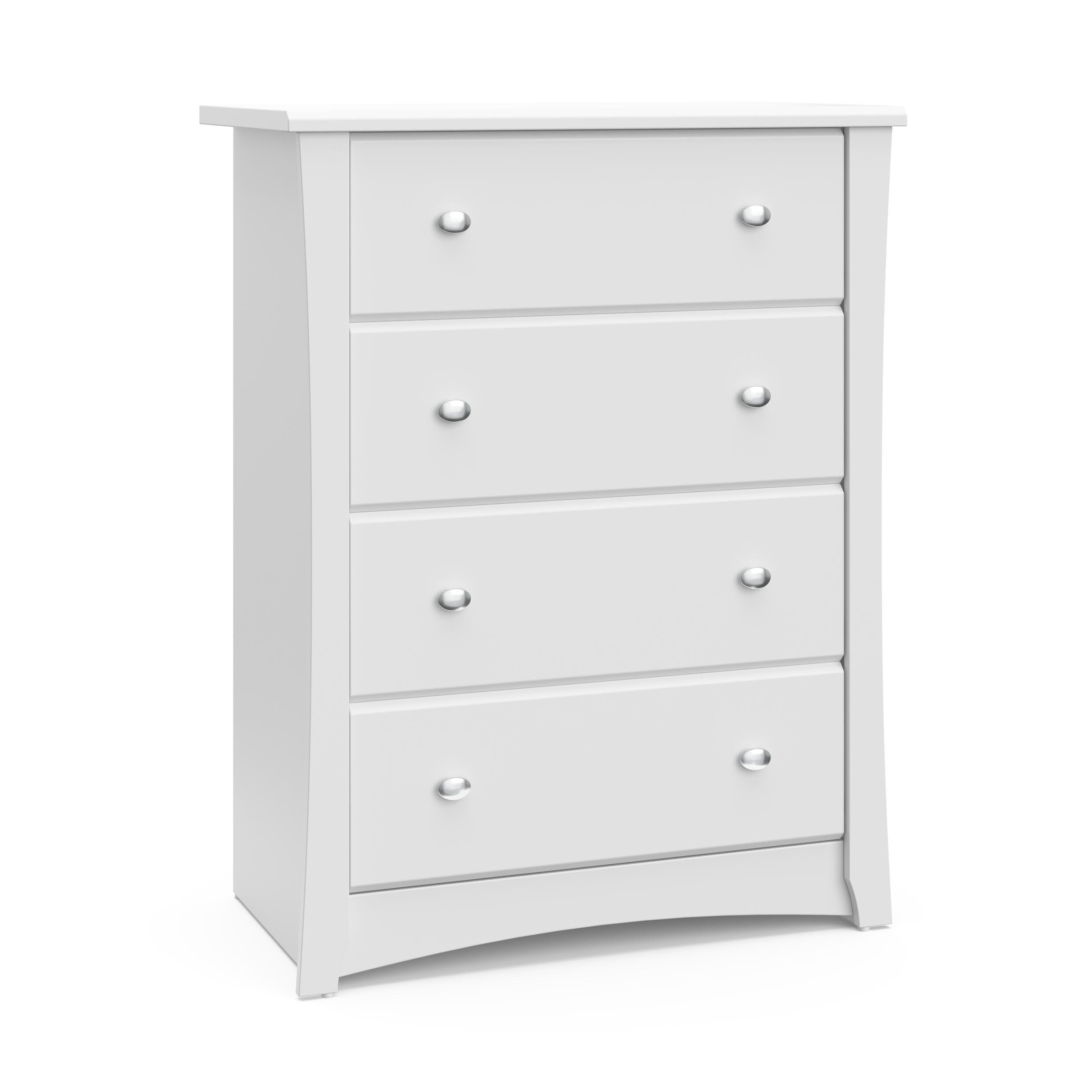 Storkcraft Crescent 4 Drawer Dresser, White, large