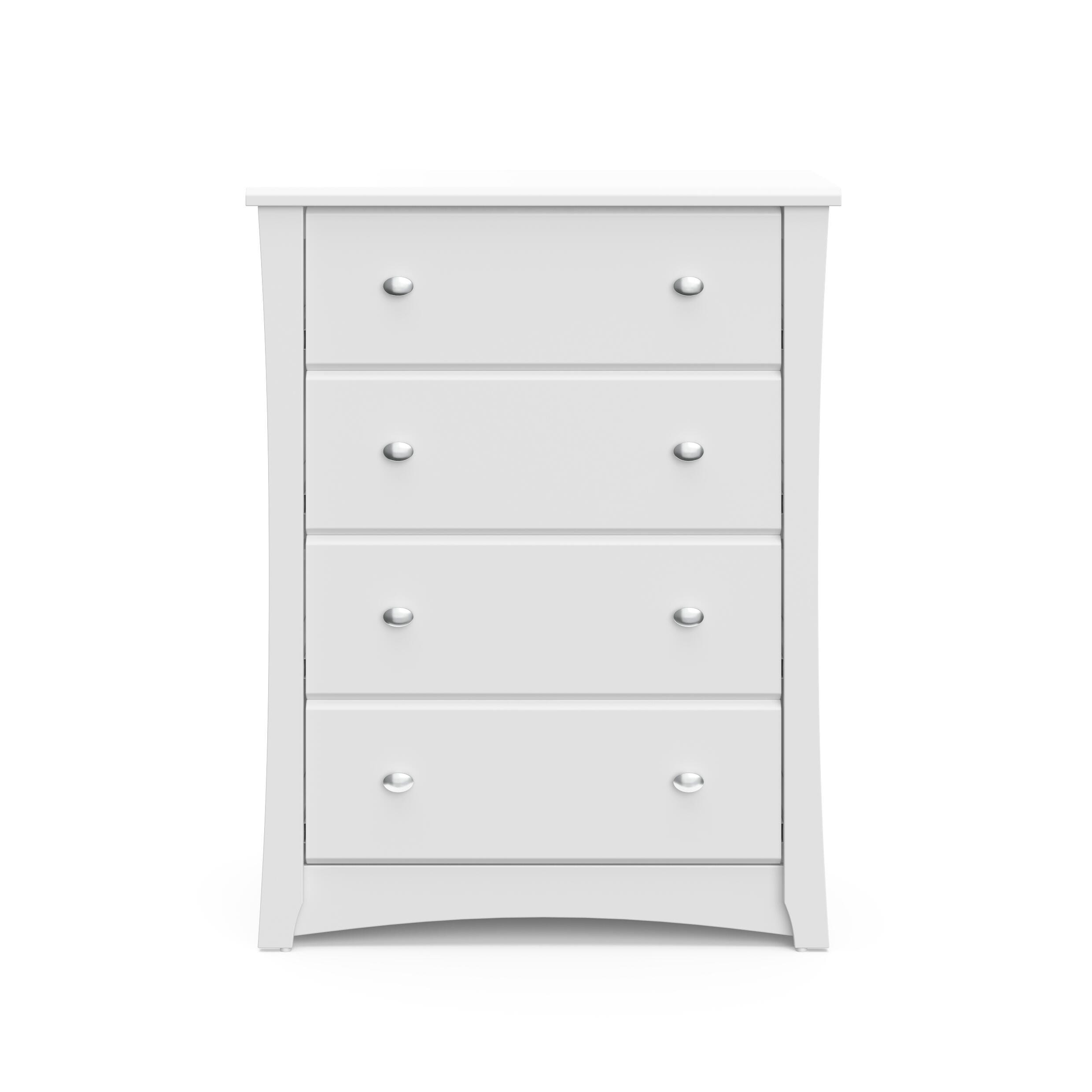 Storkcraft Crescent 4 Drawer Dresser, White, large