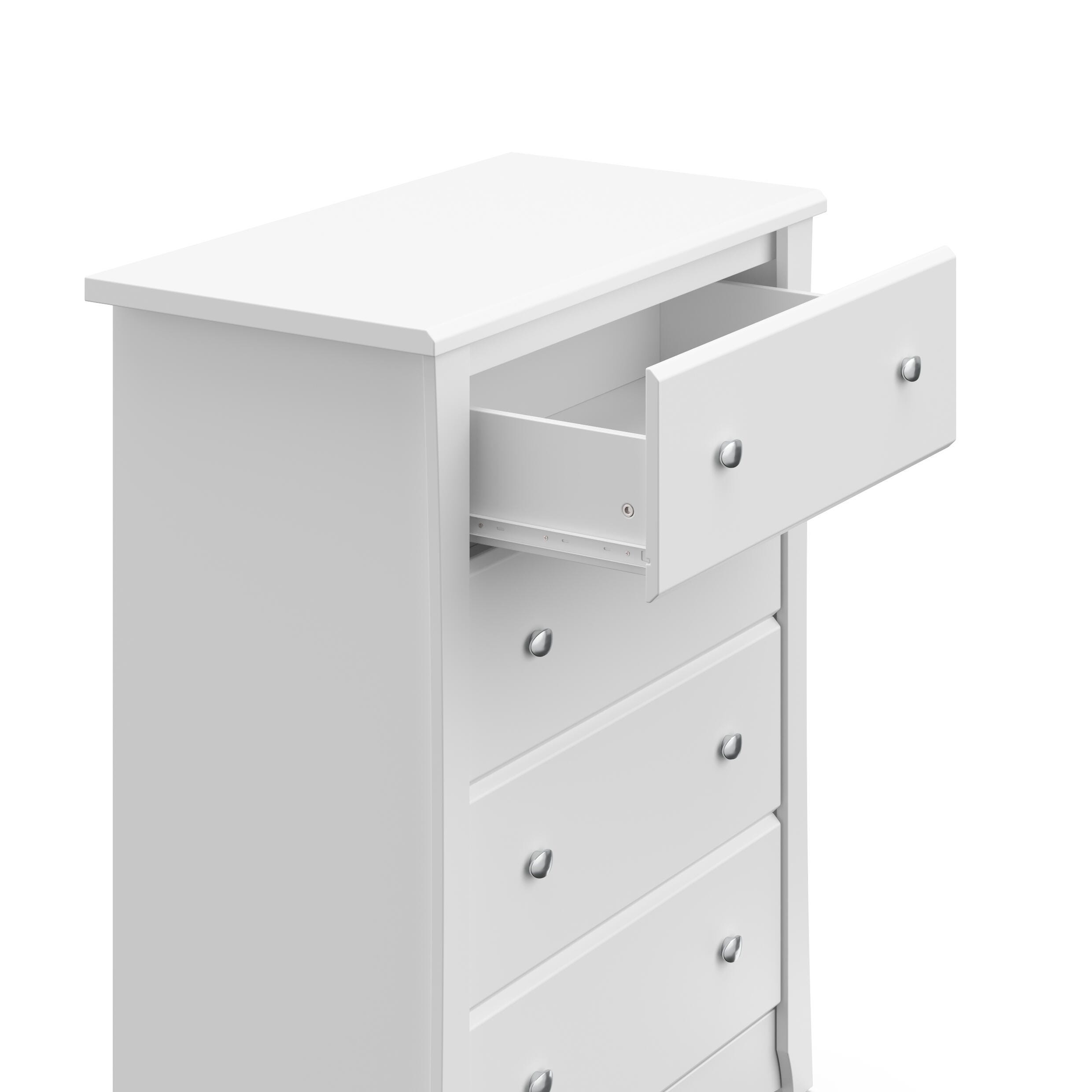 Storkcraft Crescent 4 Drawer Dresser, White, large