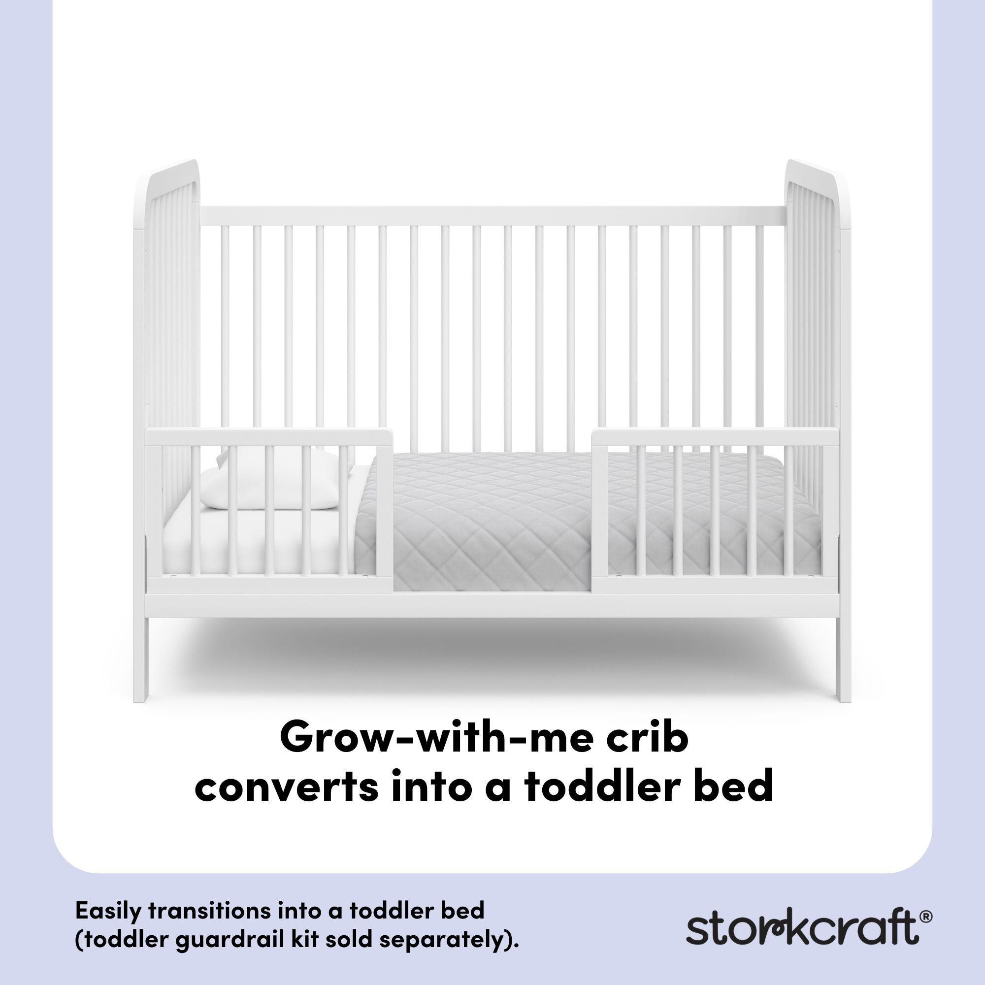 Storkcraft Pasadena 3-in-1 Convertible Crib, White, large