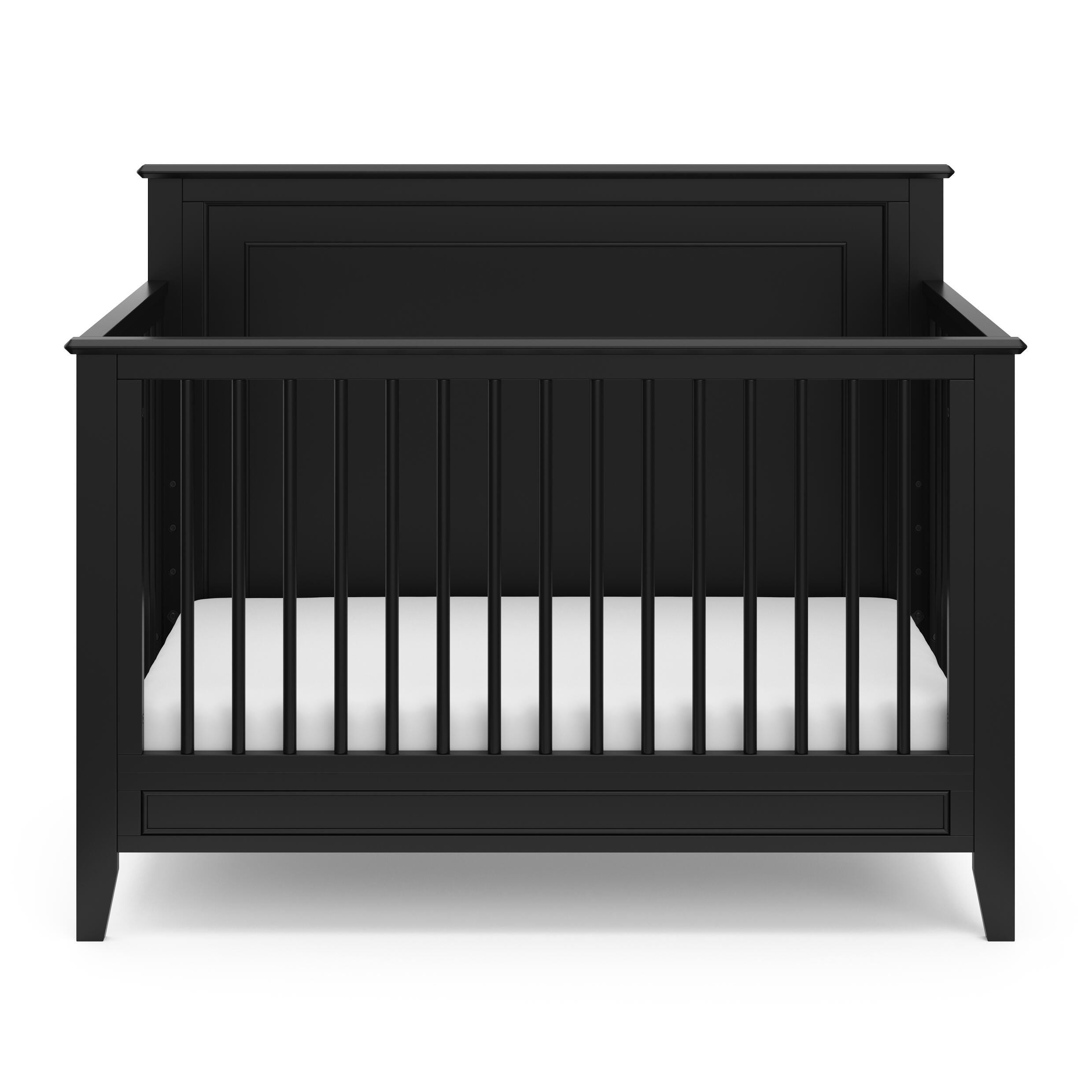 Storkcraft Solstice 5-in-1 Convertible Crib, Black, large