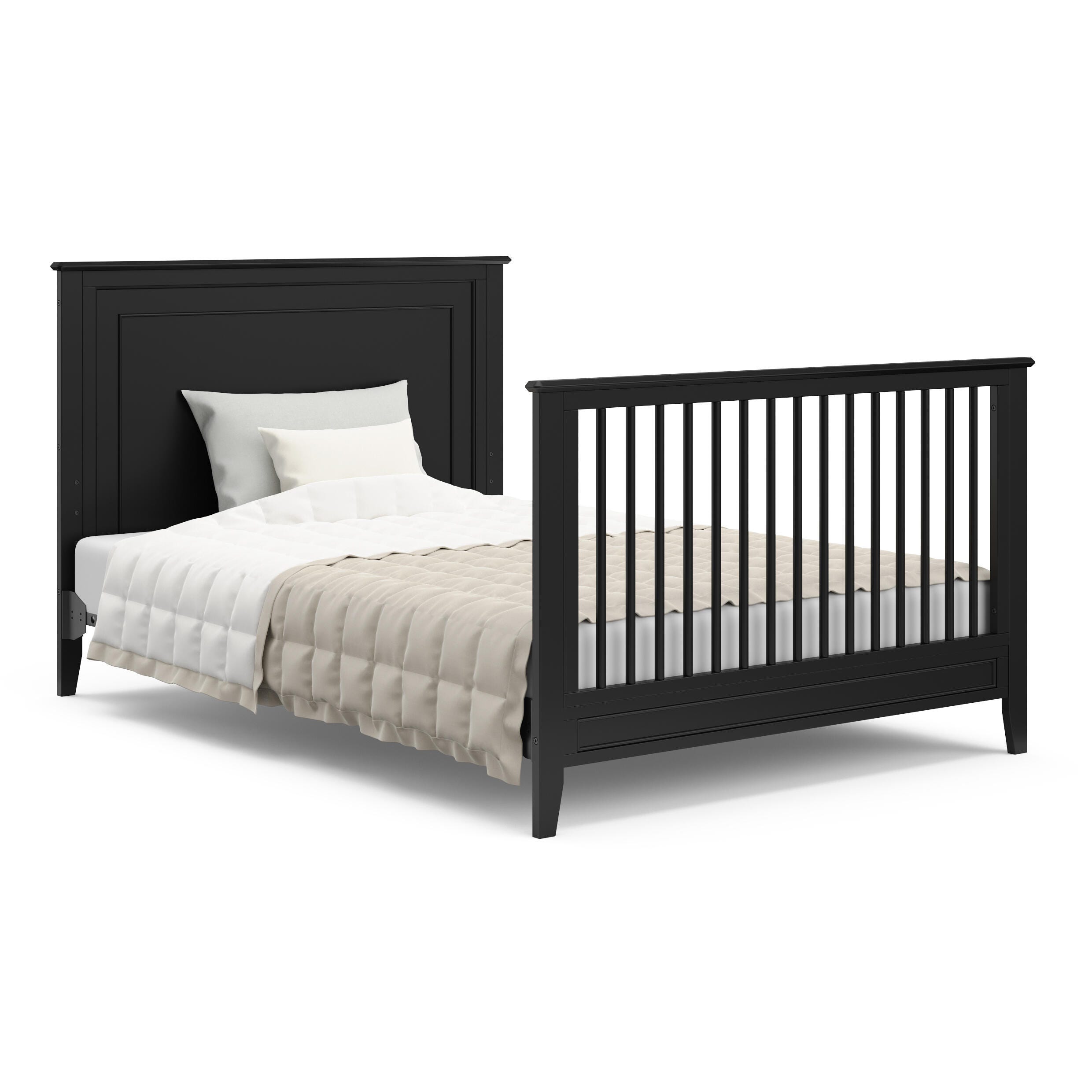 Storkcraft Solstice 5-in-1 Convertible Crib, Black, large