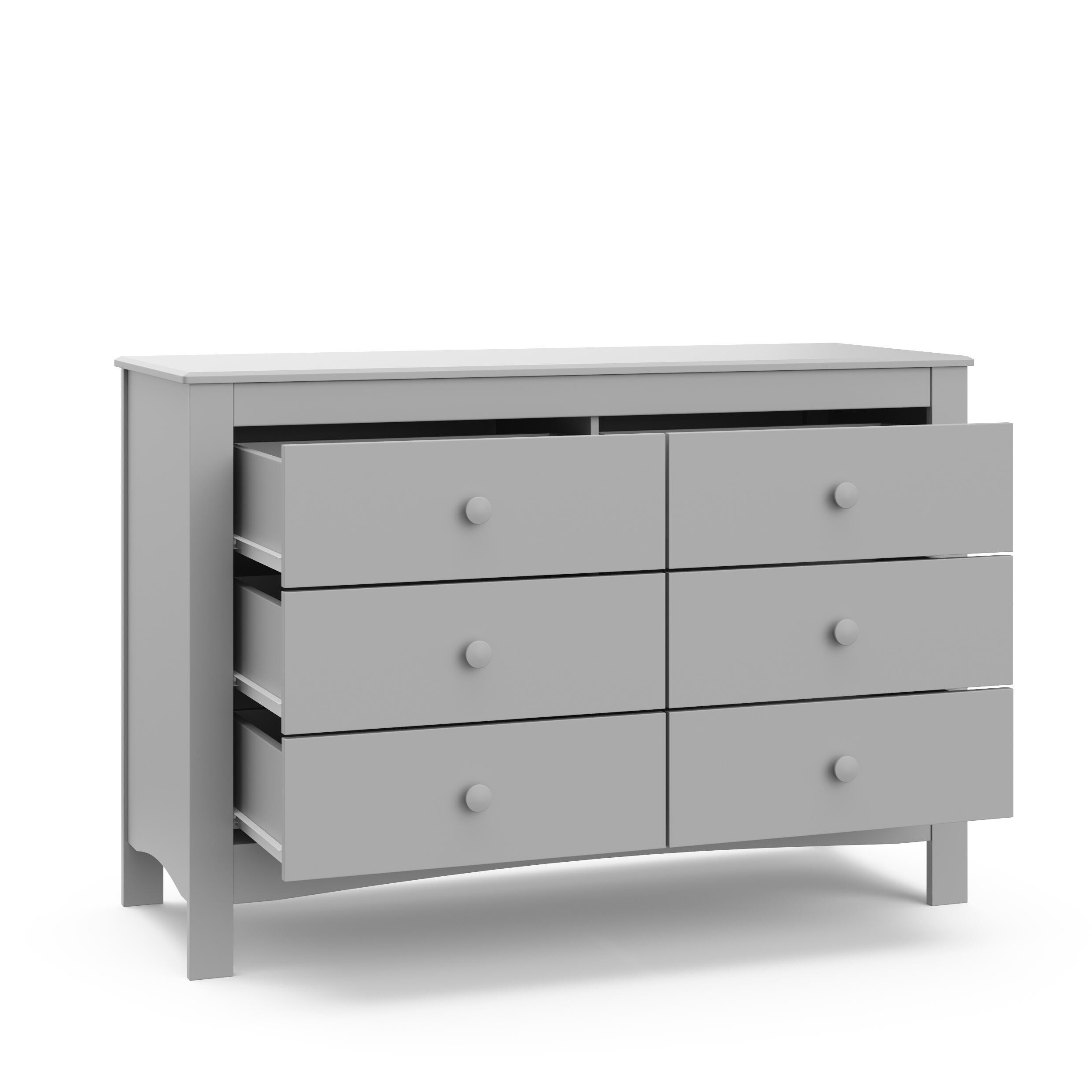 Graco Noah 6 Drawer Double Dresser, Pebble Gray, large