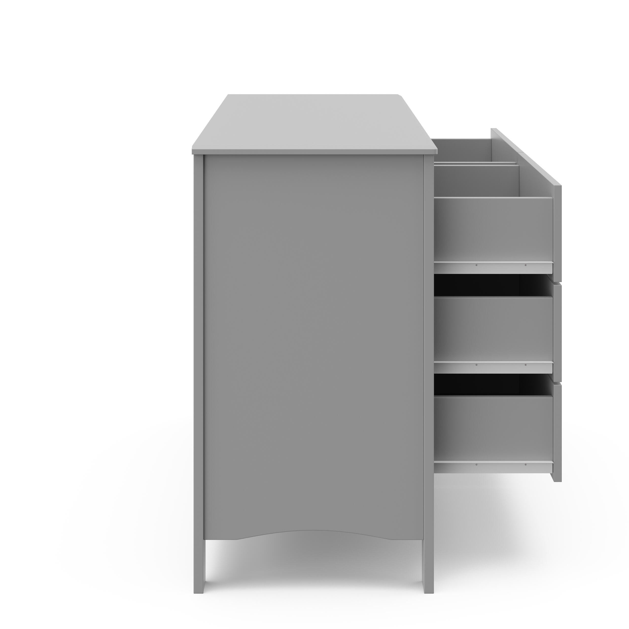 Graco Noah 6 Drawer Double Dresser, Pebble Gray, large