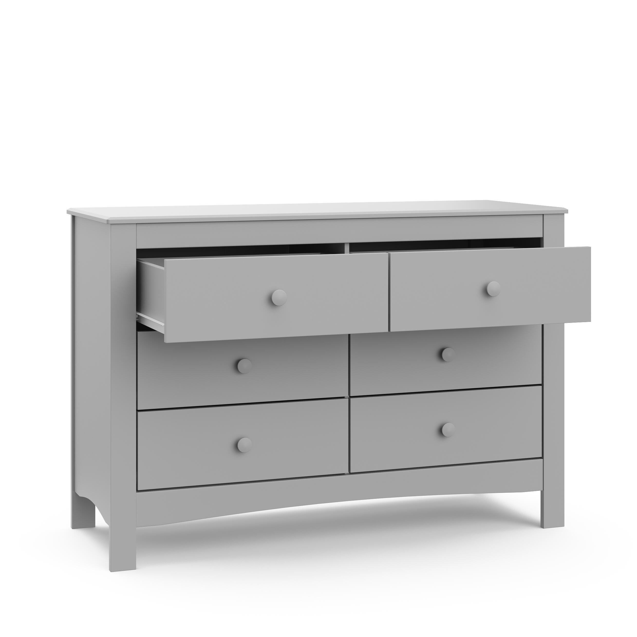 Graco Noah 6 Drawer Double Dresser, Pebble Gray, large