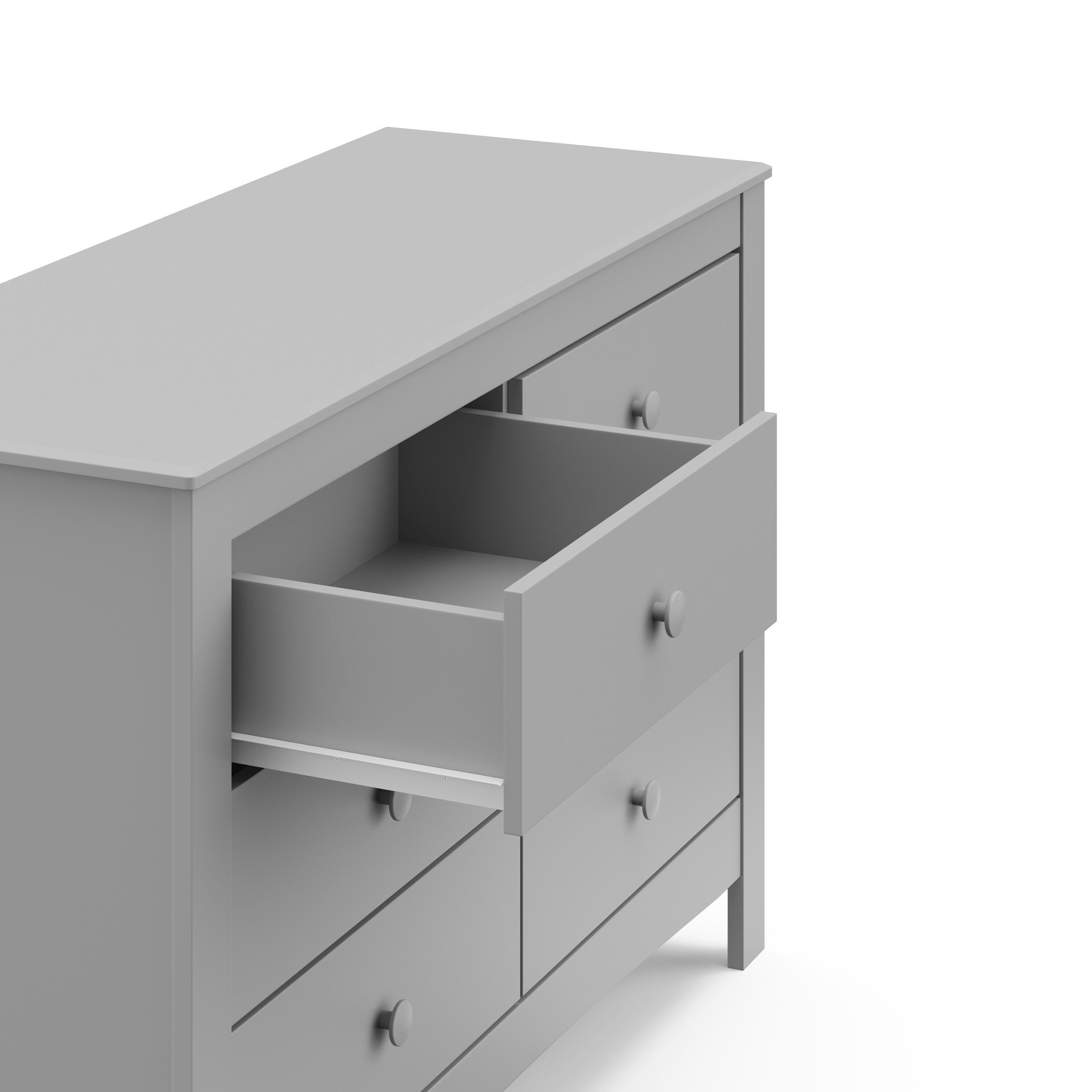 Graco Noah 6 Drawer Double Dresser, Pebble Gray, large