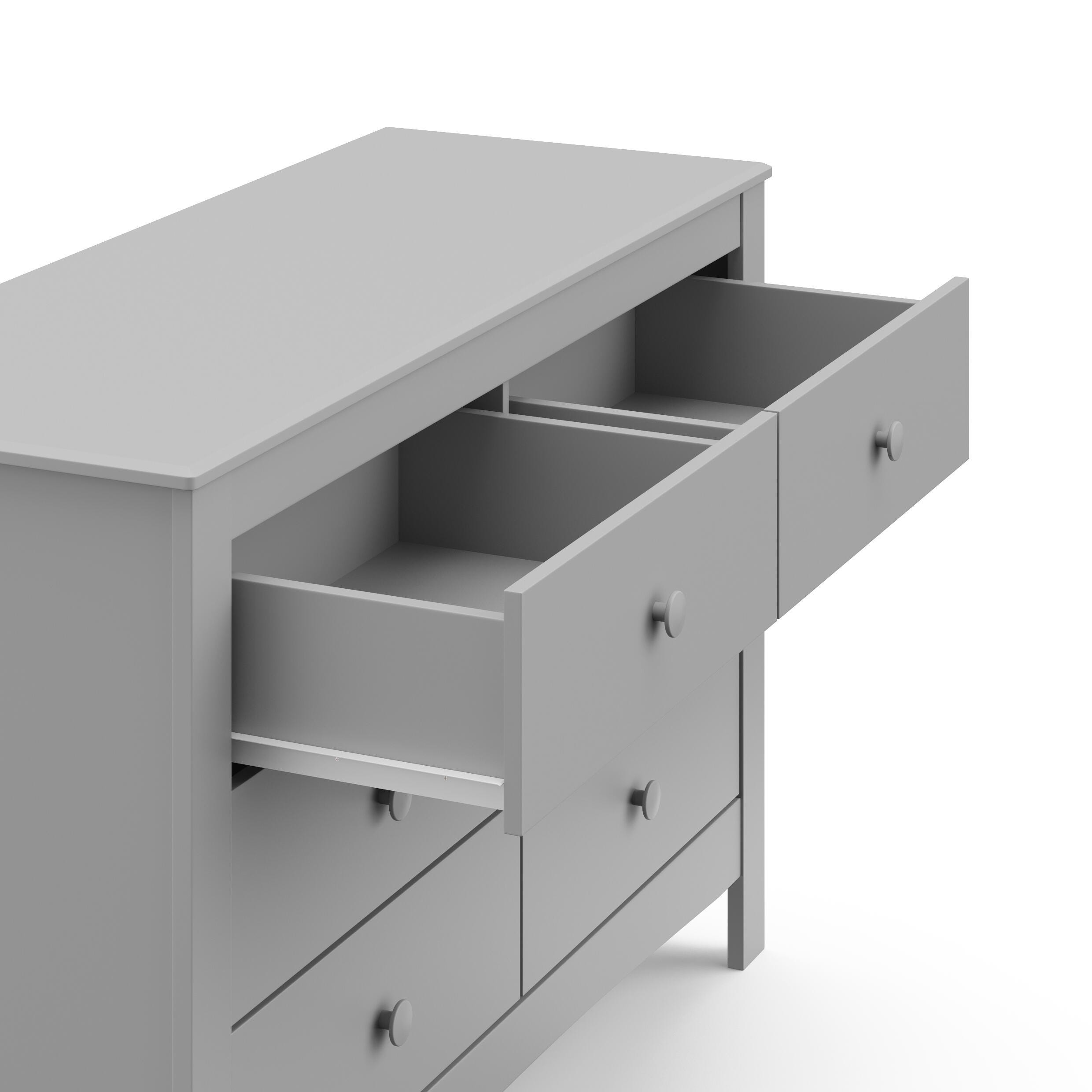 Graco Noah 6 Drawer Double Dresser, Pebble Gray, large