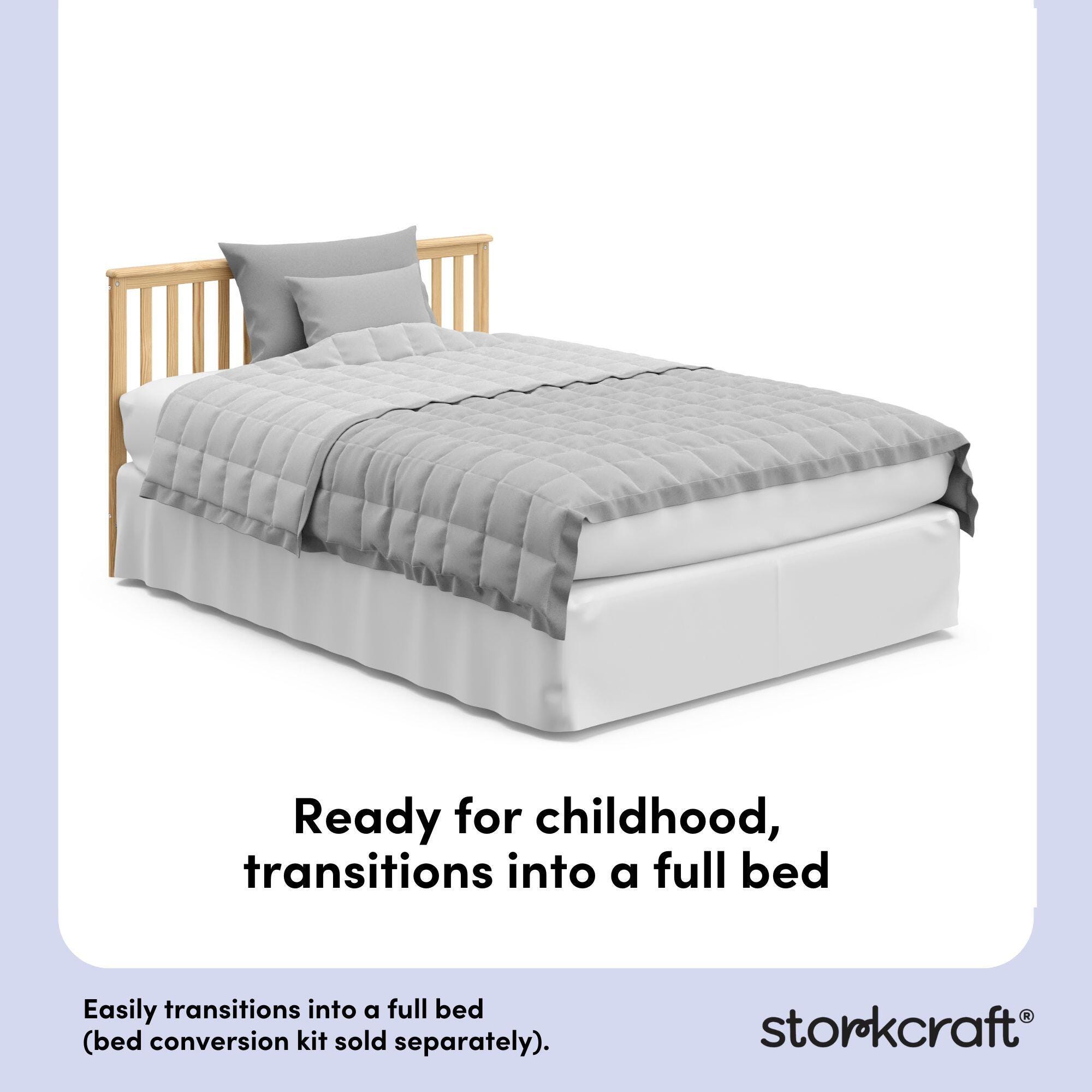 Storkcraft Hillcrest 4-in-1 Convertible Crib, Natural, large