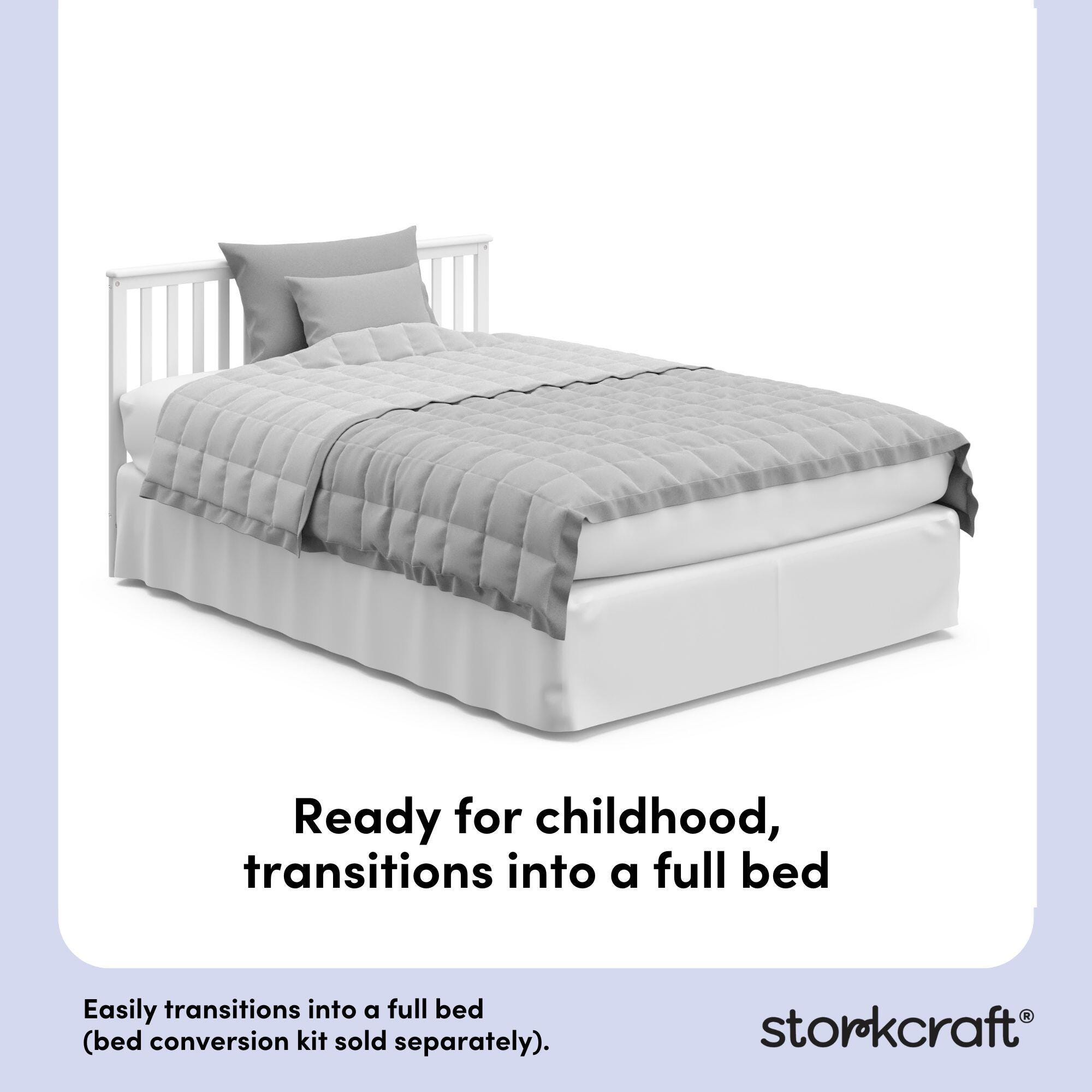 Storkcraft Hillcrest 4-in-1 Convertible Crib, White, large