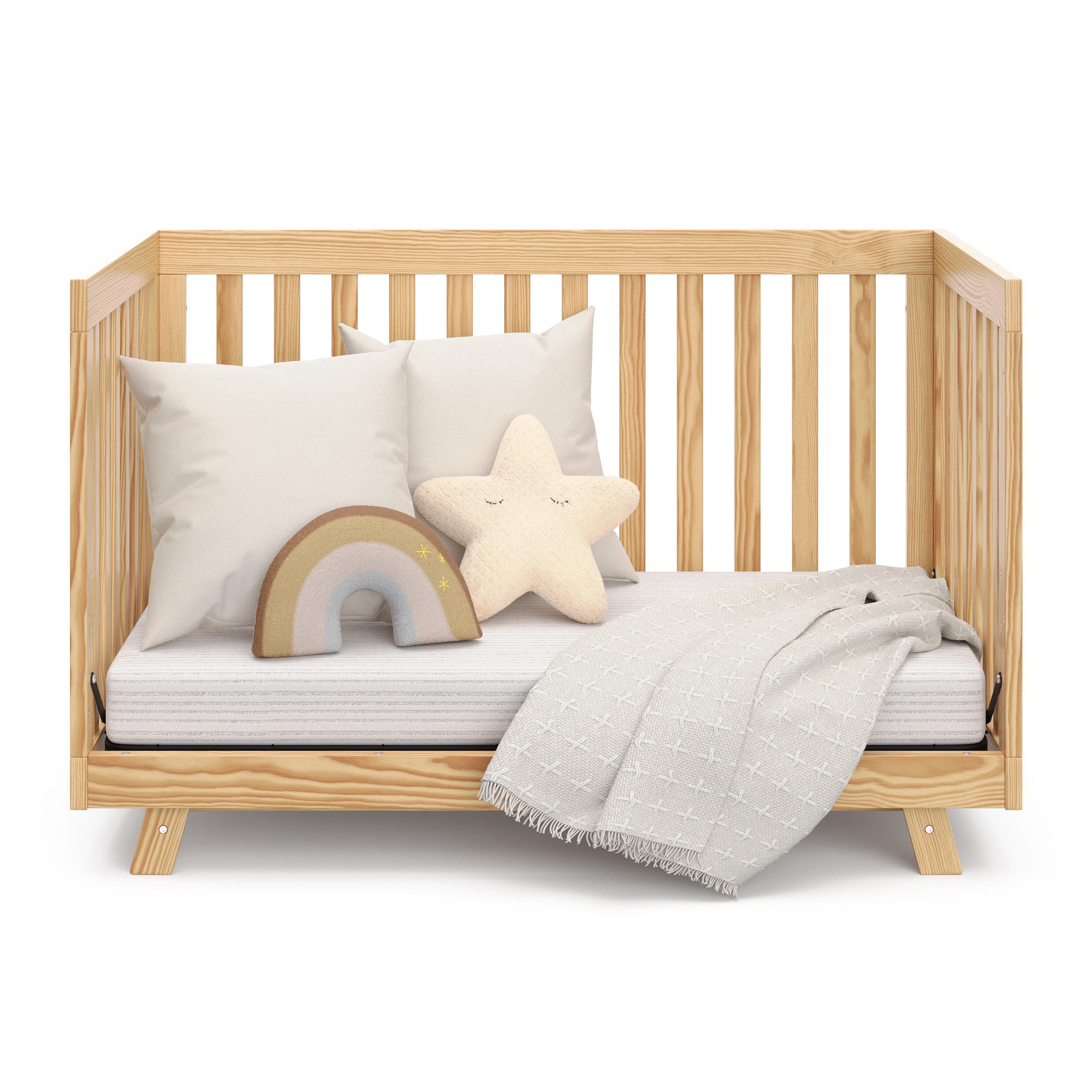 Storkcraft Beckett 3-in-1 Convertible Crib, Natural, large
