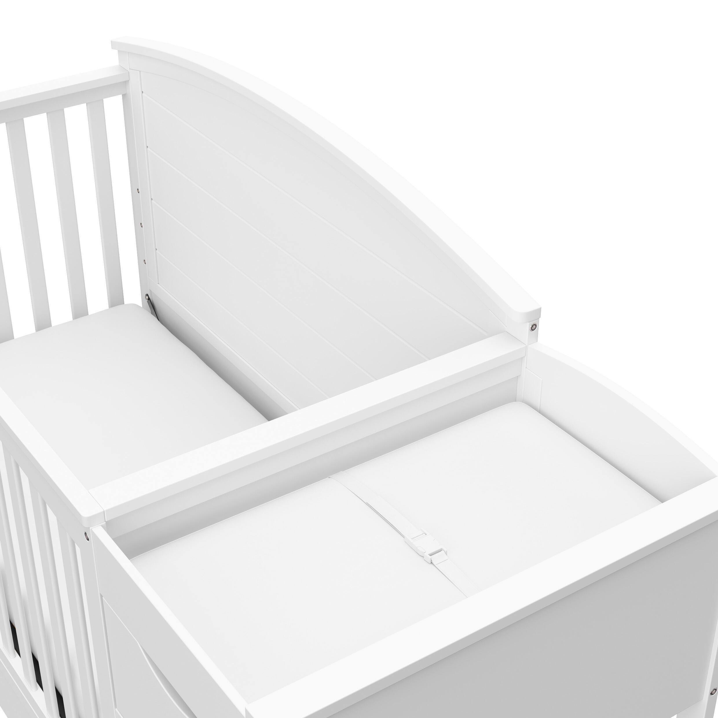 Graco Bellwood 5-in-1 Convertible Crib and Changer, White, large