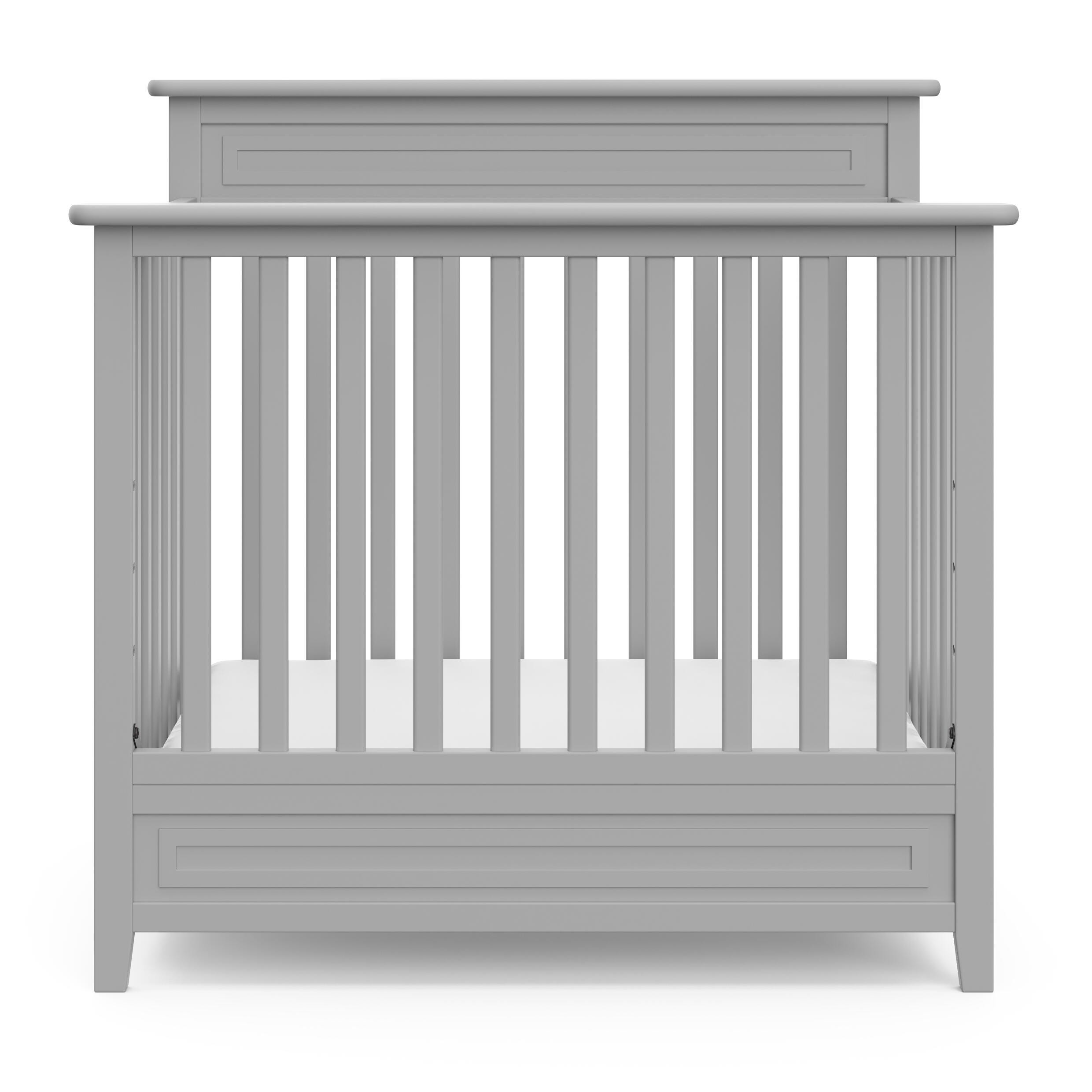 Storkcraft Petal 4-in-1 Convertible Mini Crib, Pebble Gray, large